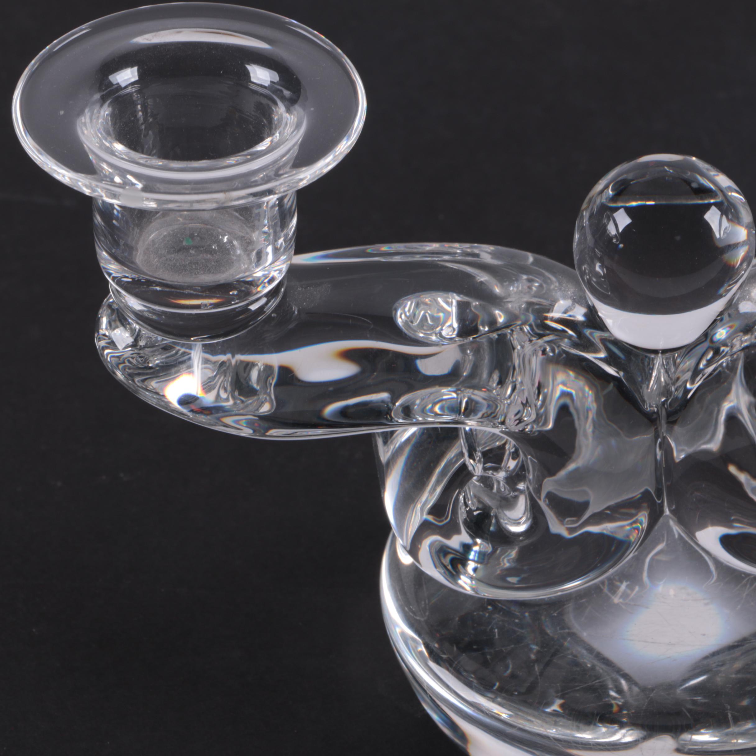 Baccarat Crystal Vase with Candlestick Holder