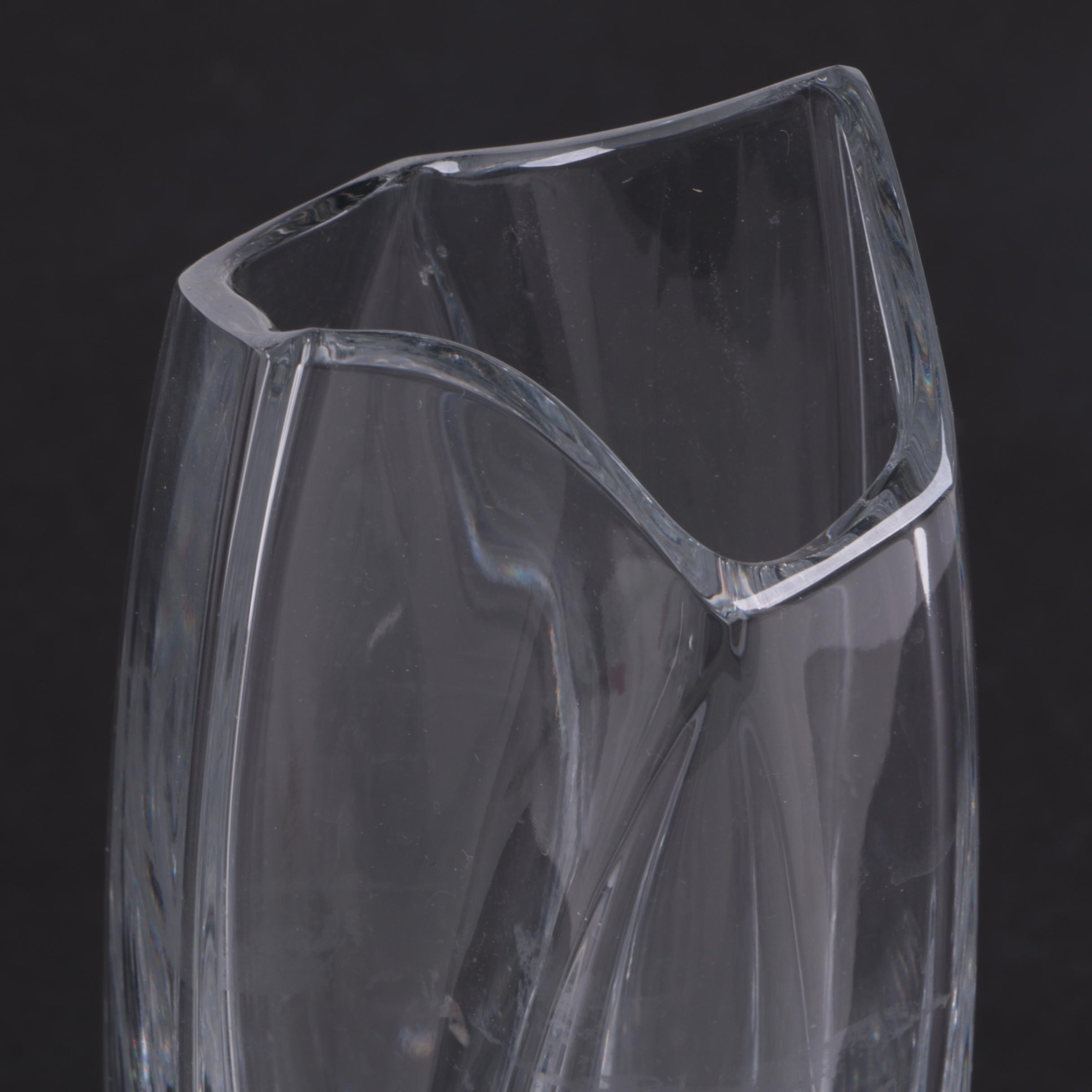 Baccarat Crystal Vase with Candlestick Holder