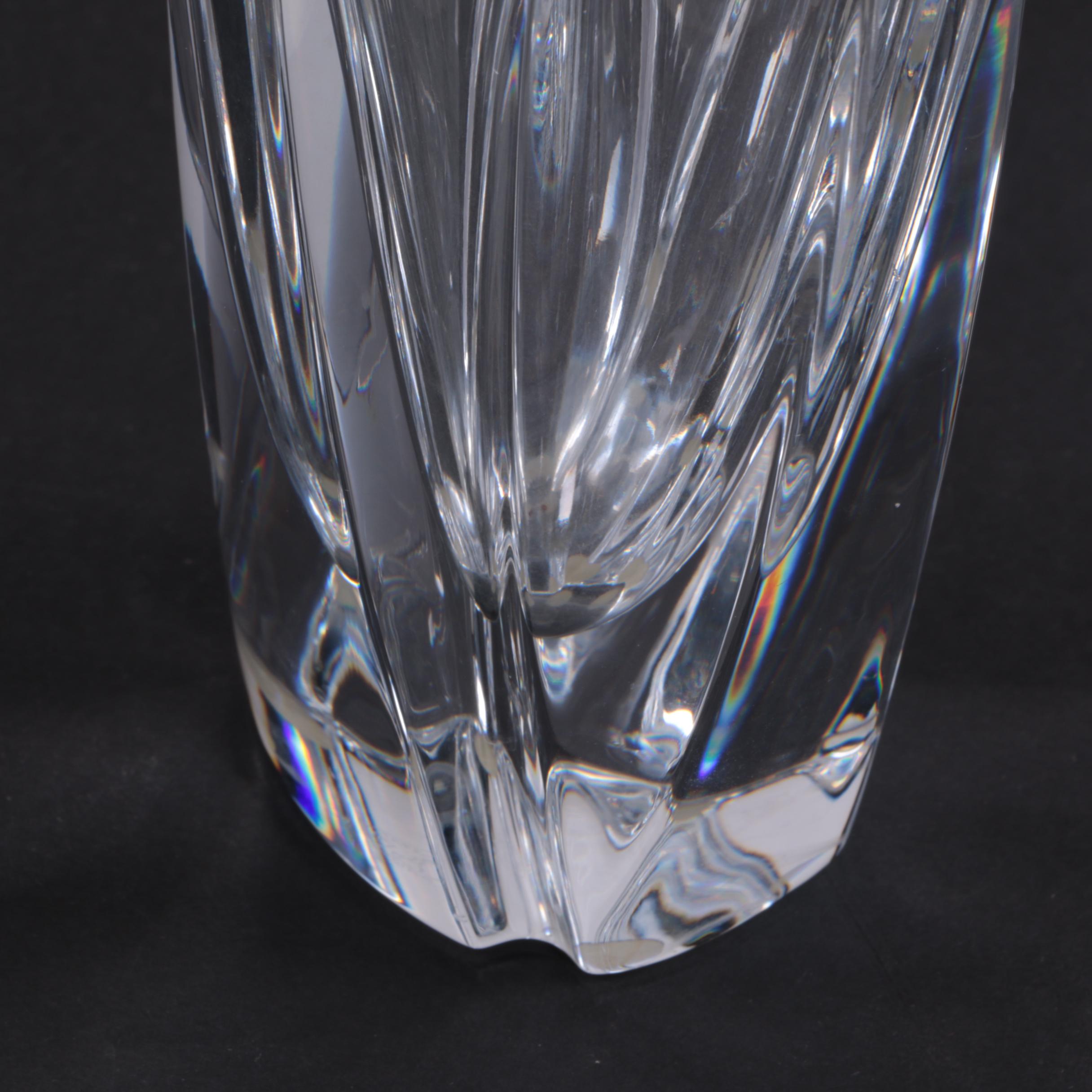 Baccarat Crystal Vase with Candlestick Holder