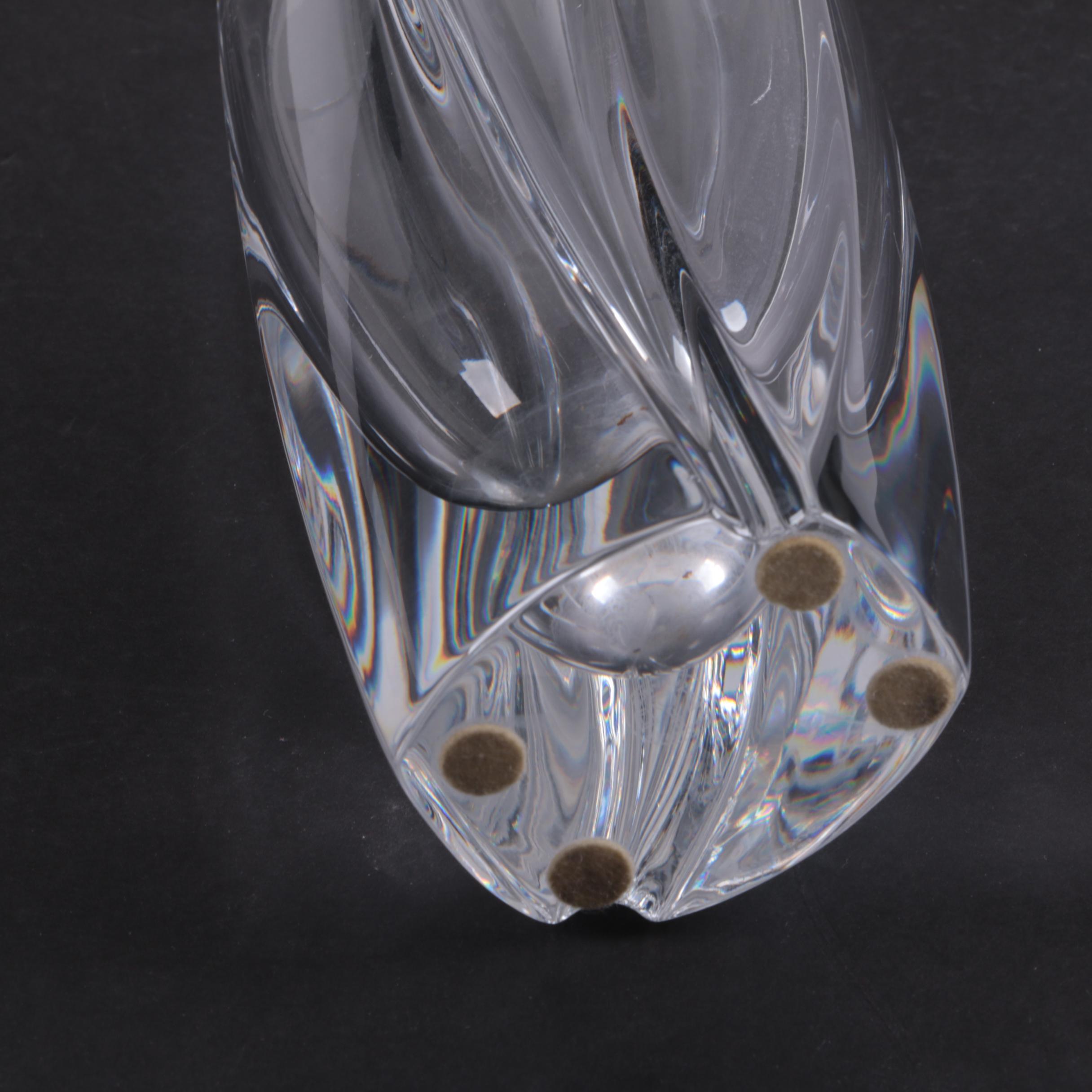 Baccarat Crystal Vase with Candlestick Holder