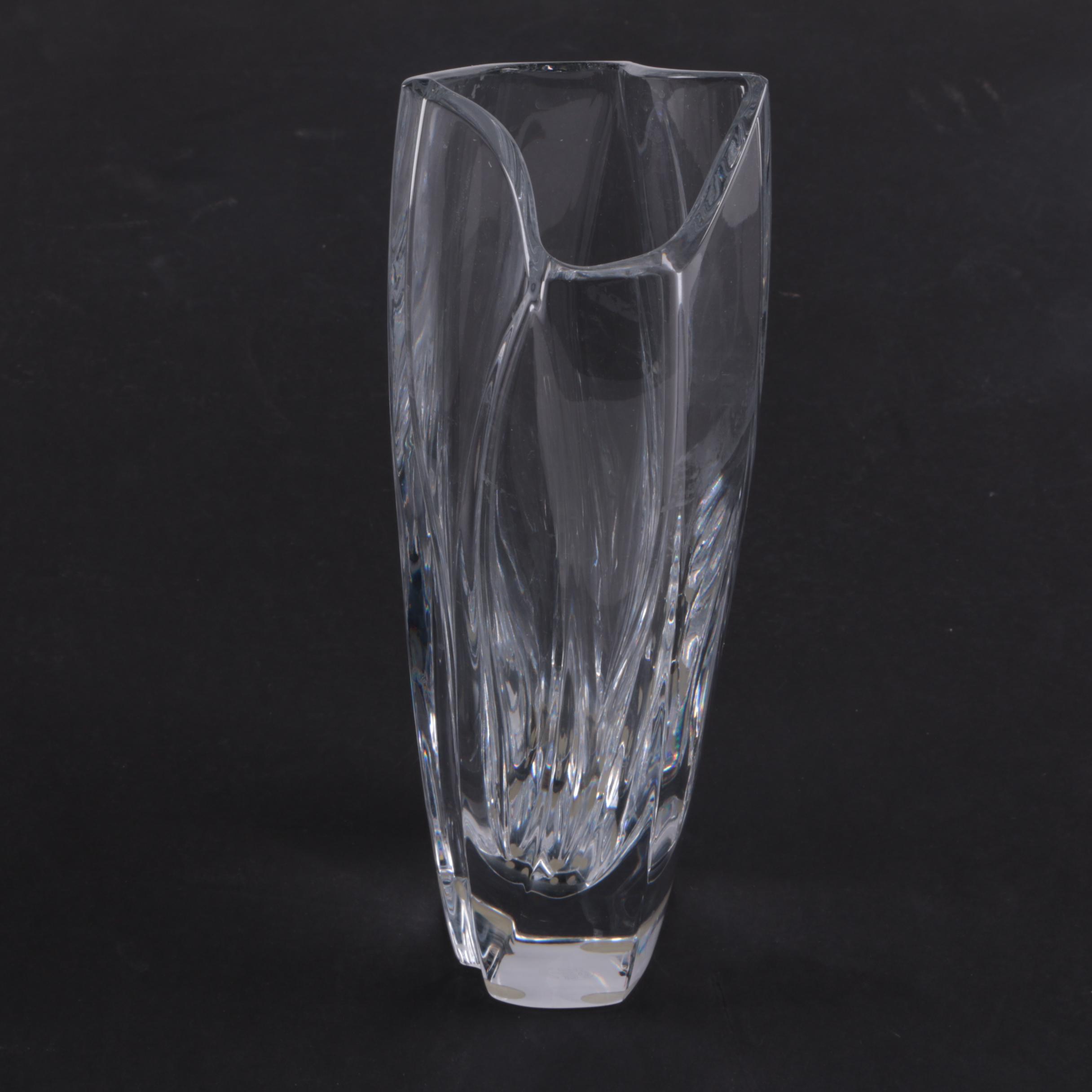 Baccarat Crystal Vase with Candlestick Holder