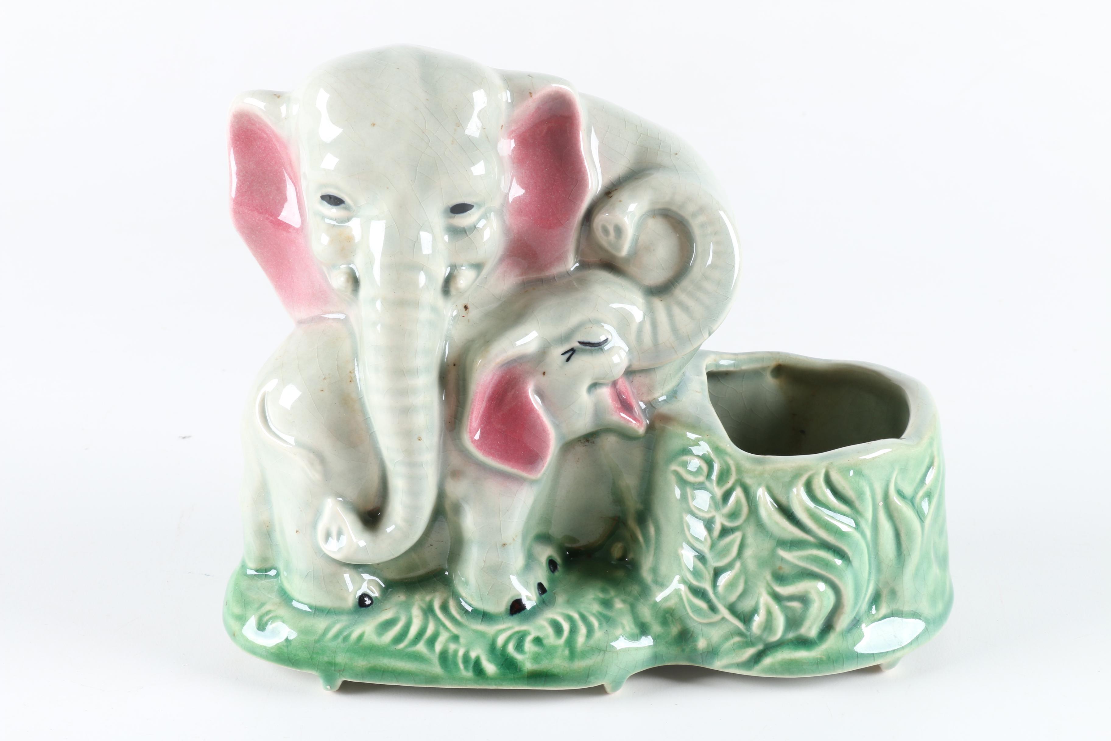 Ceramic Elephant Figurines