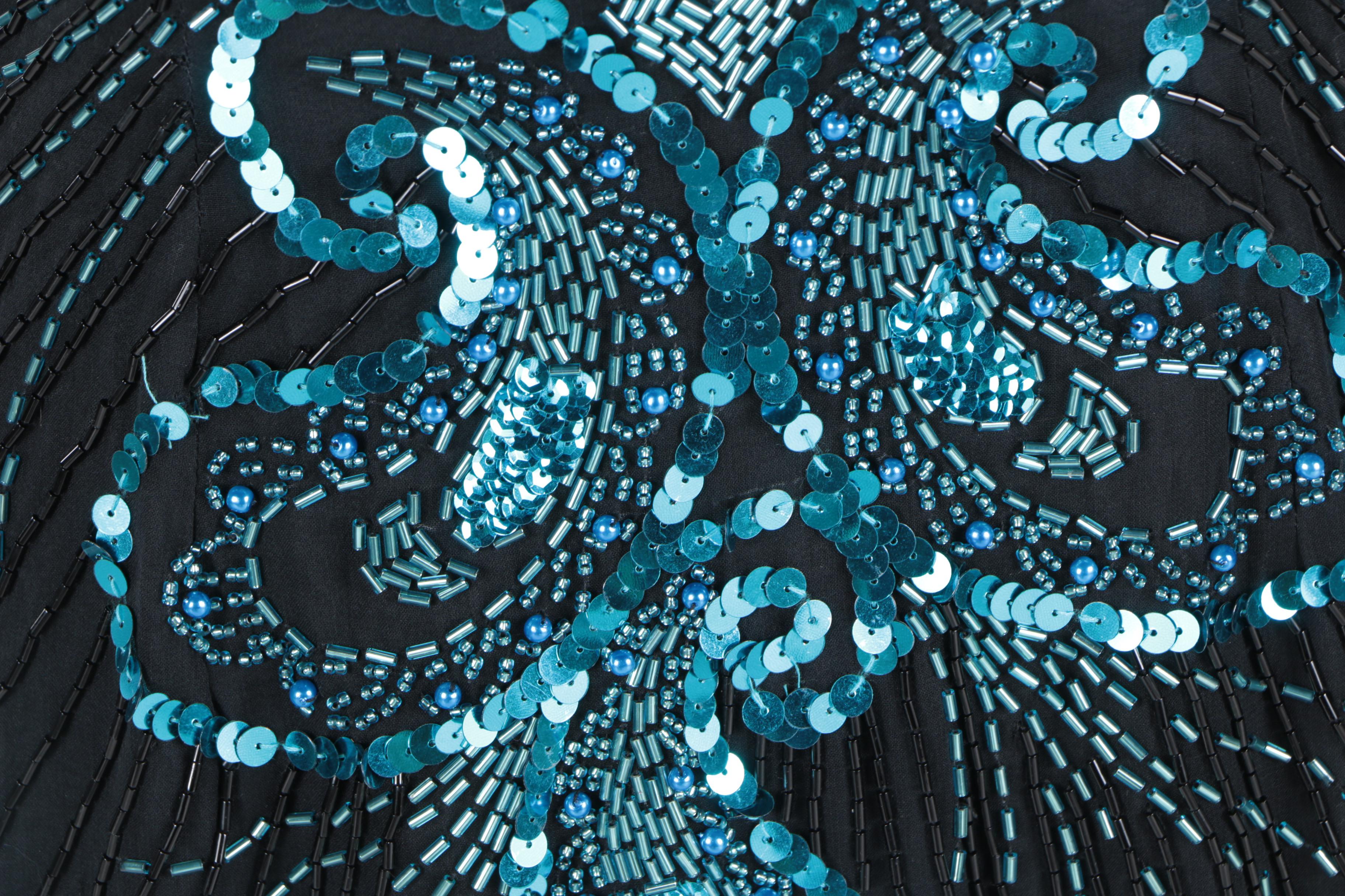 Circa 1990s A.J. Bari Embellished Dress