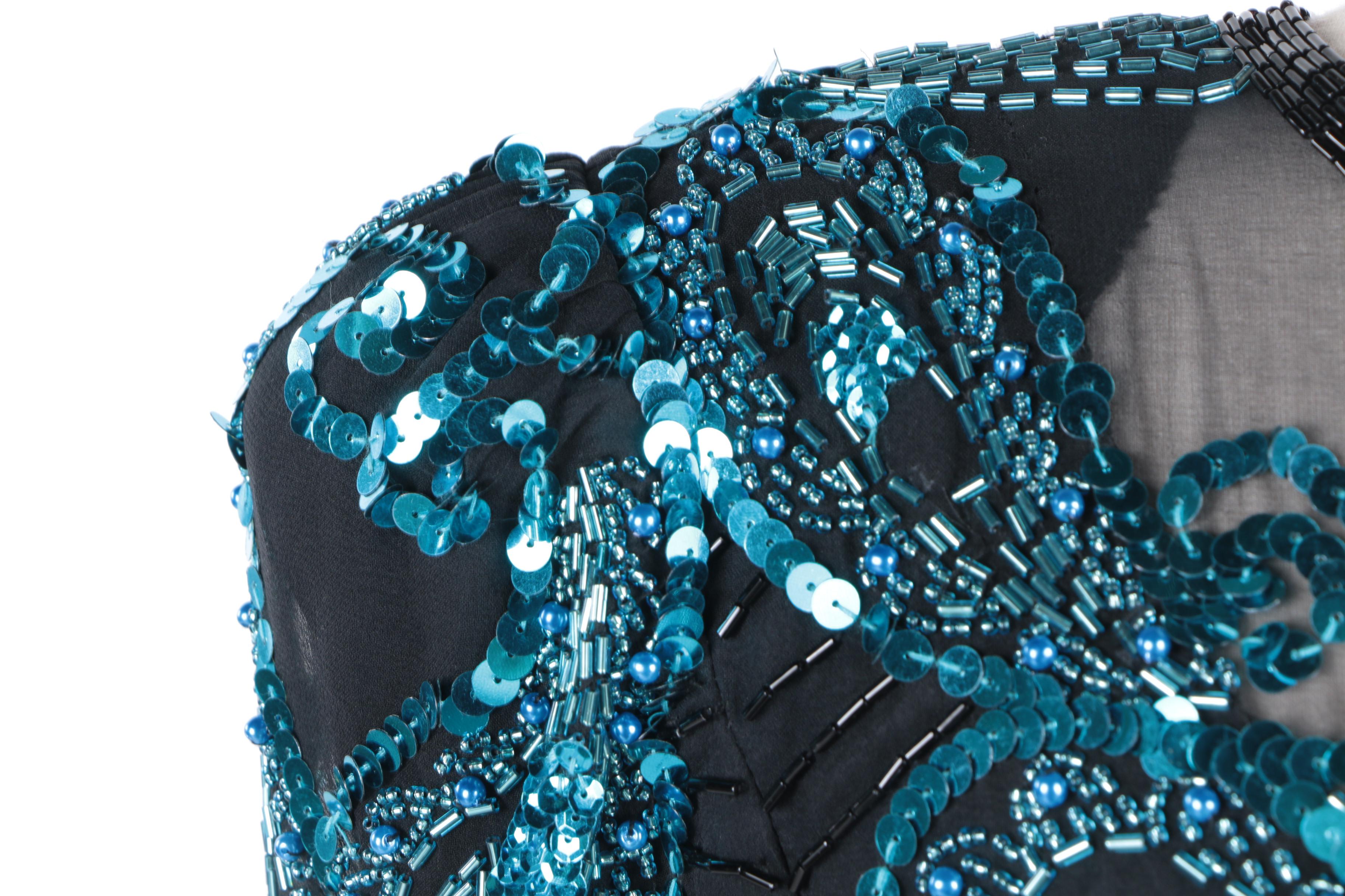 Circa 1990s A.J. Bari Embellished Dress