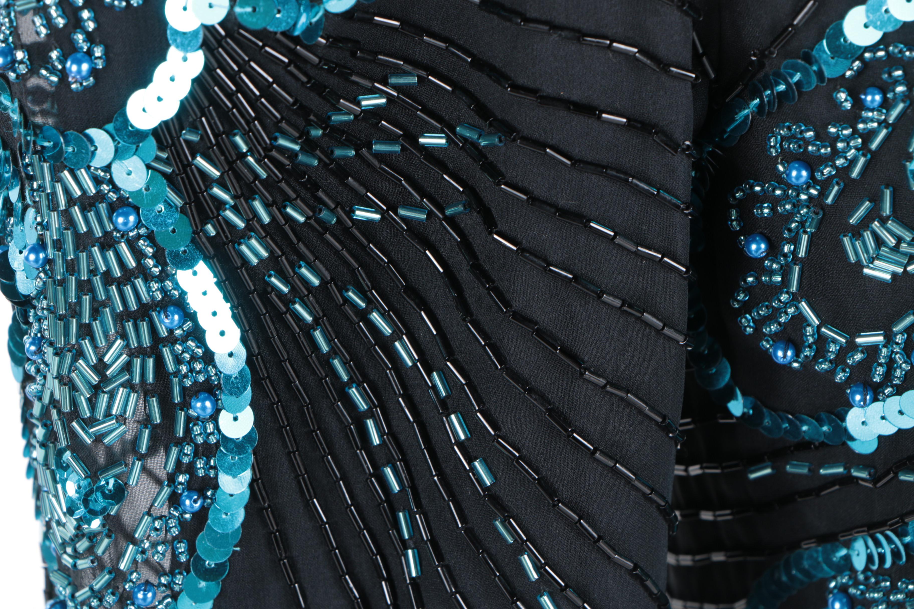 Circa 1990s A.J. Bari Embellished Dress