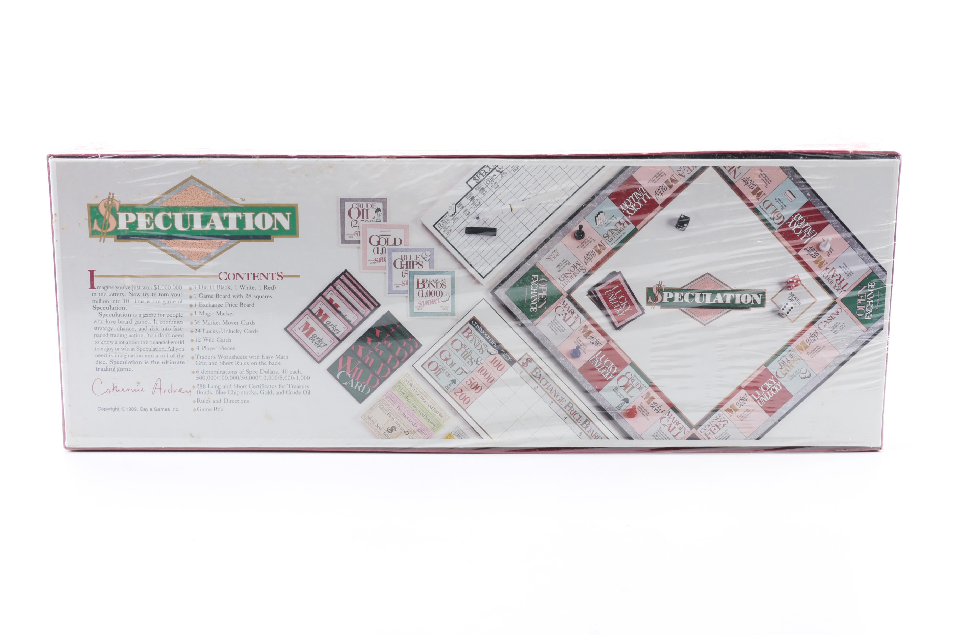 1989 Cayla Games "Speculation" Board Game