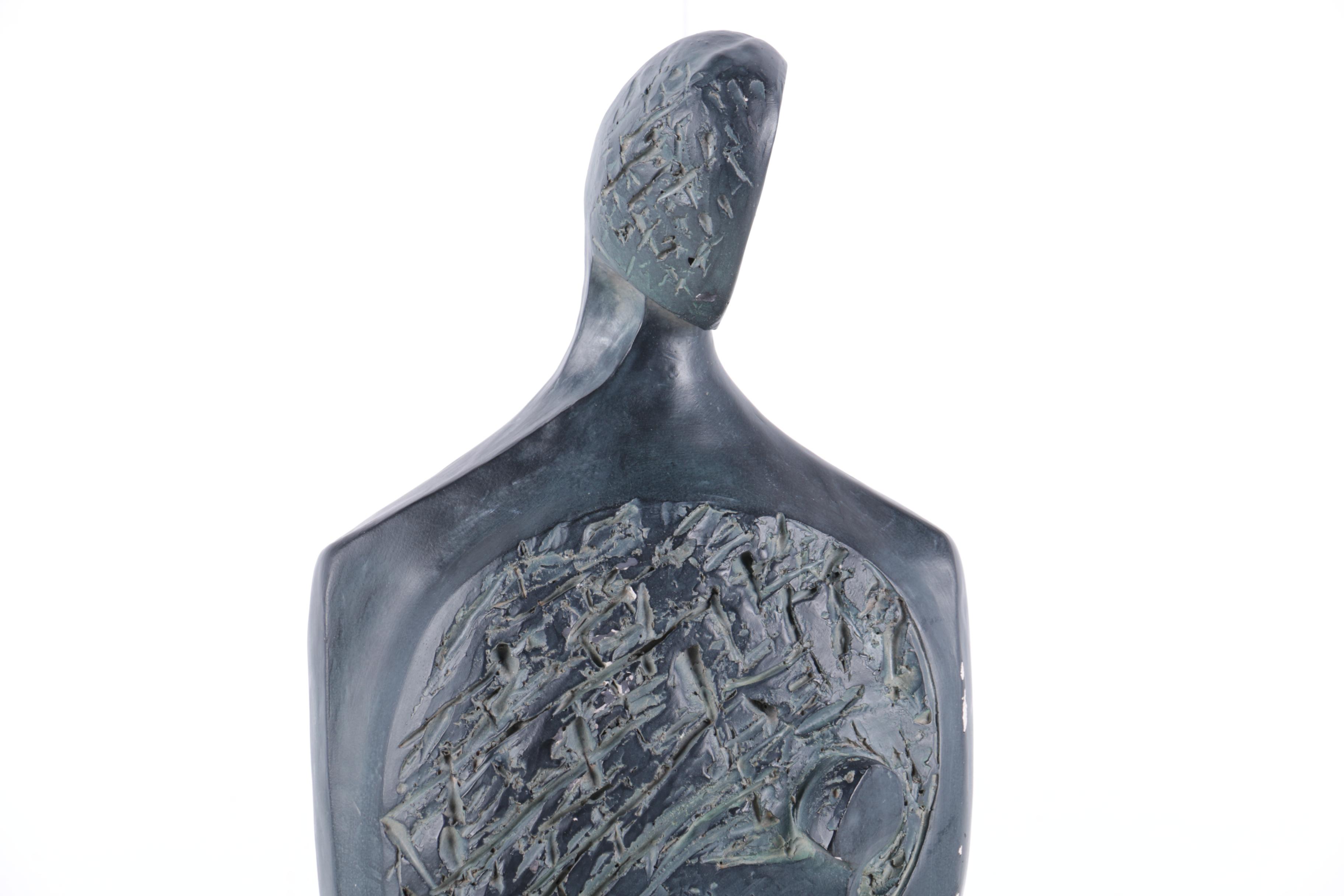 Plaster Reproduction Sculpture of Mother and Child