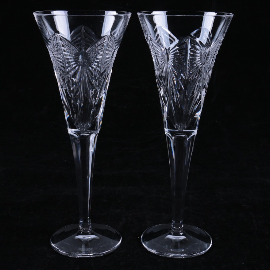 Waterford Crystal Millennium Series 'Happiness' Toasting Flutes