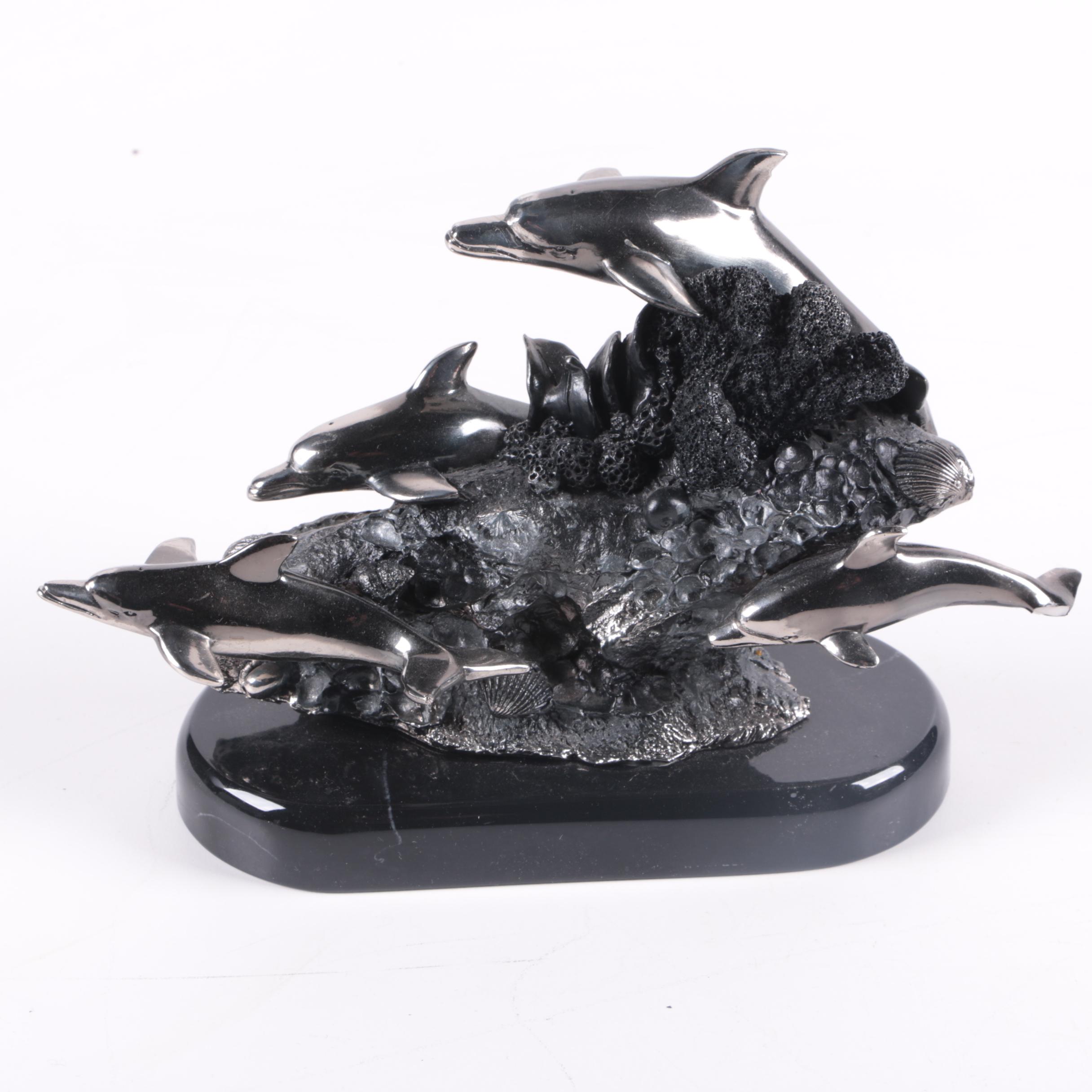 Pair of Dolphin Statuary