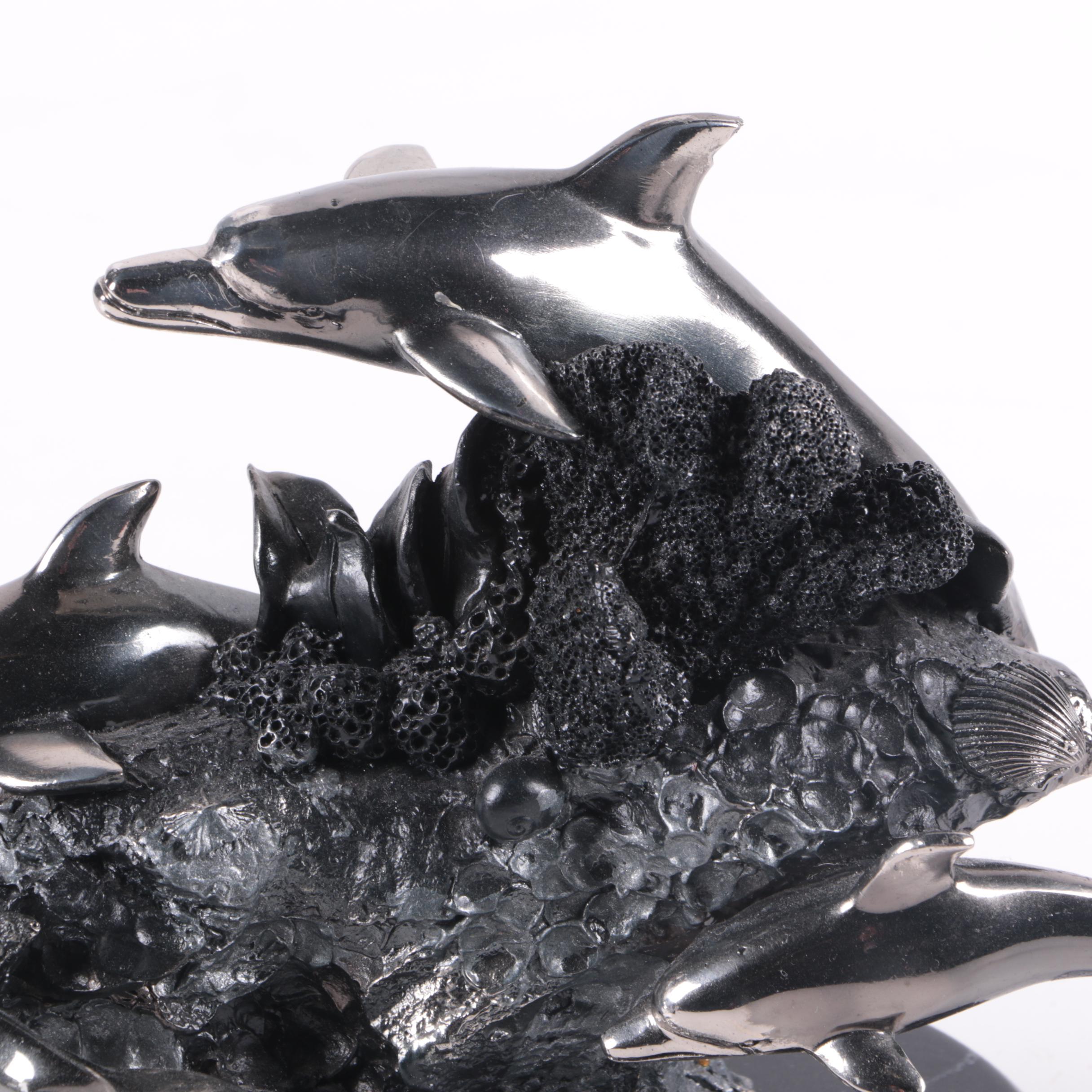 Pair of Dolphin Statuary