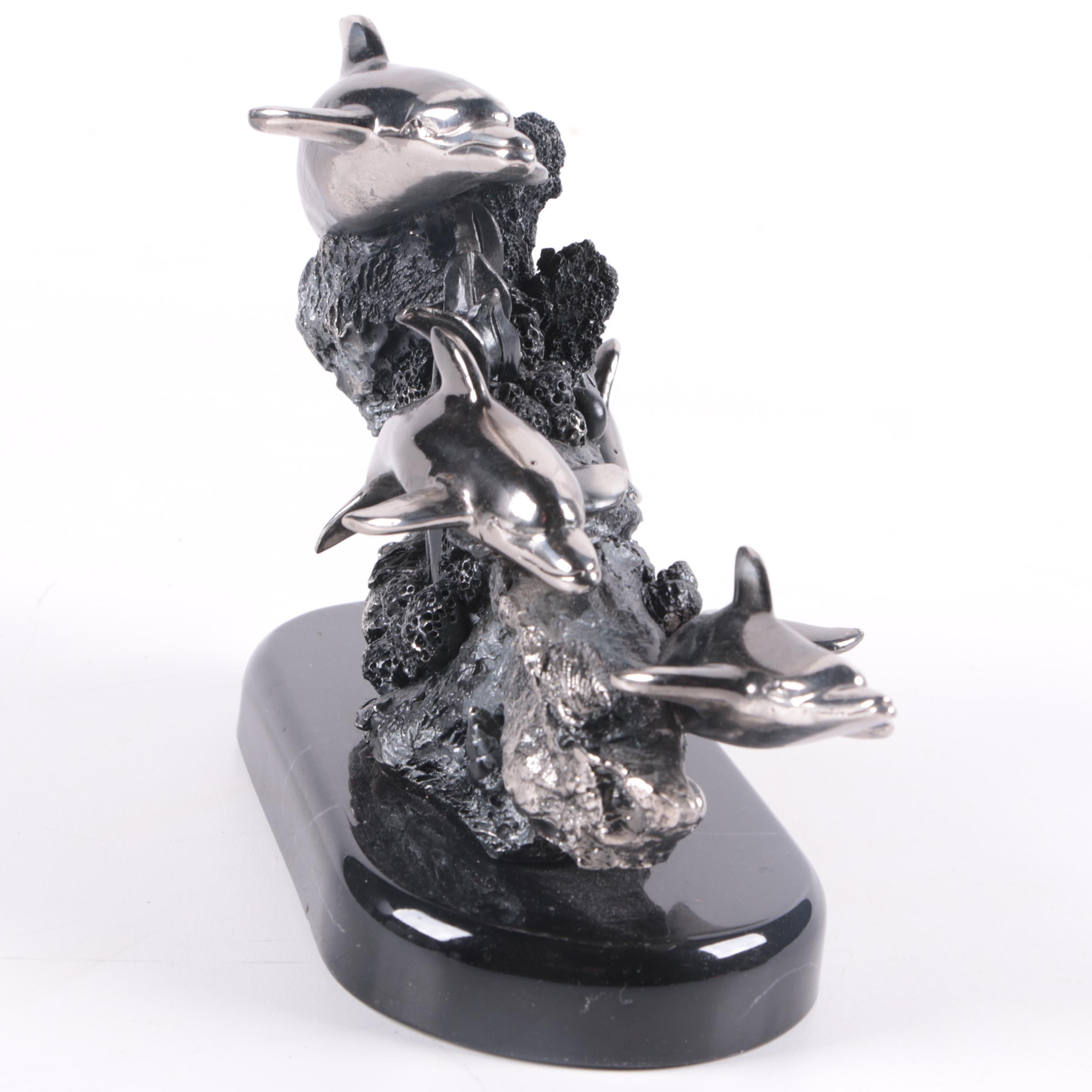 Pair of Dolphin Statuary