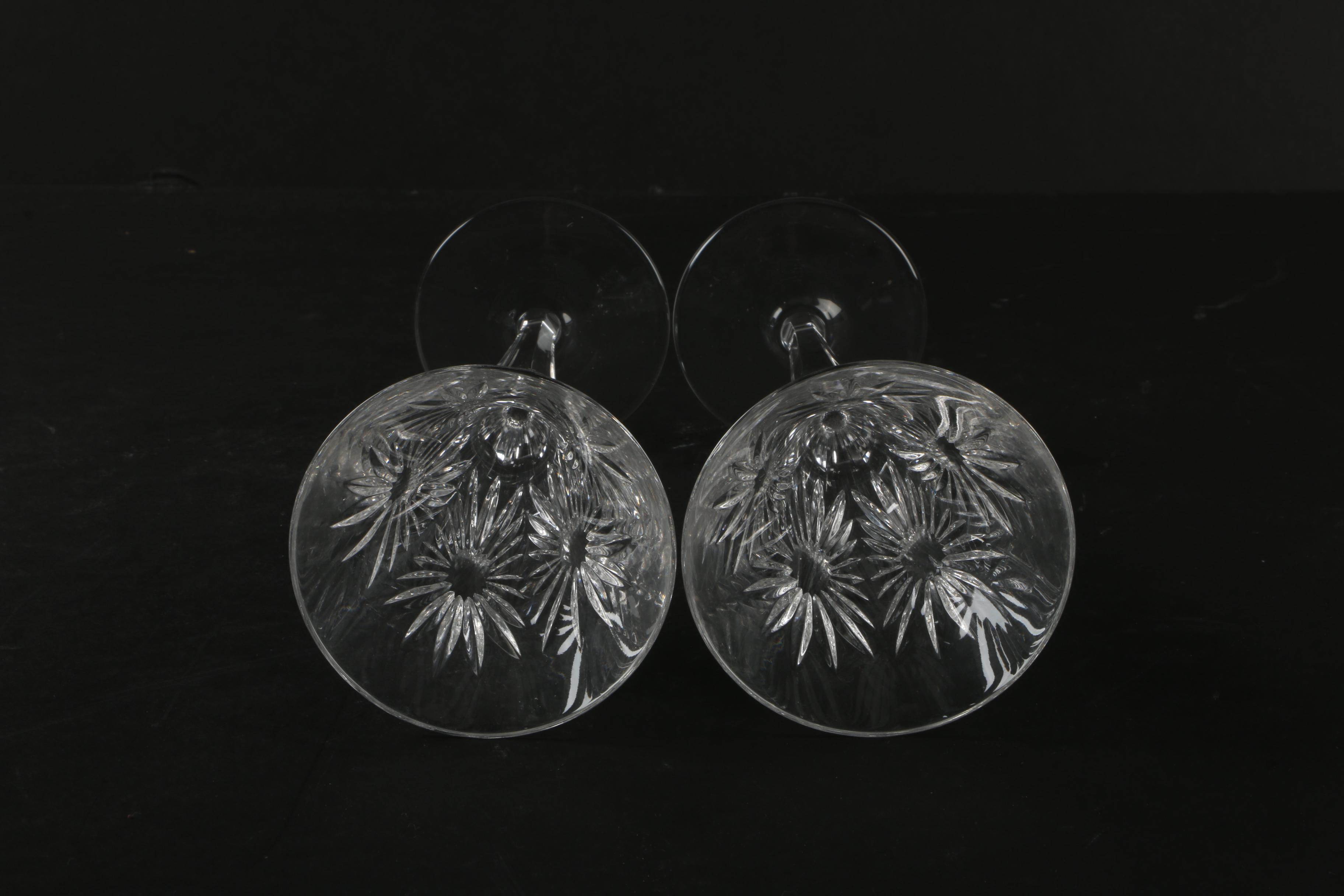Waterford Crystal "Millennium" Champagne Flutes with Crystal Decanters