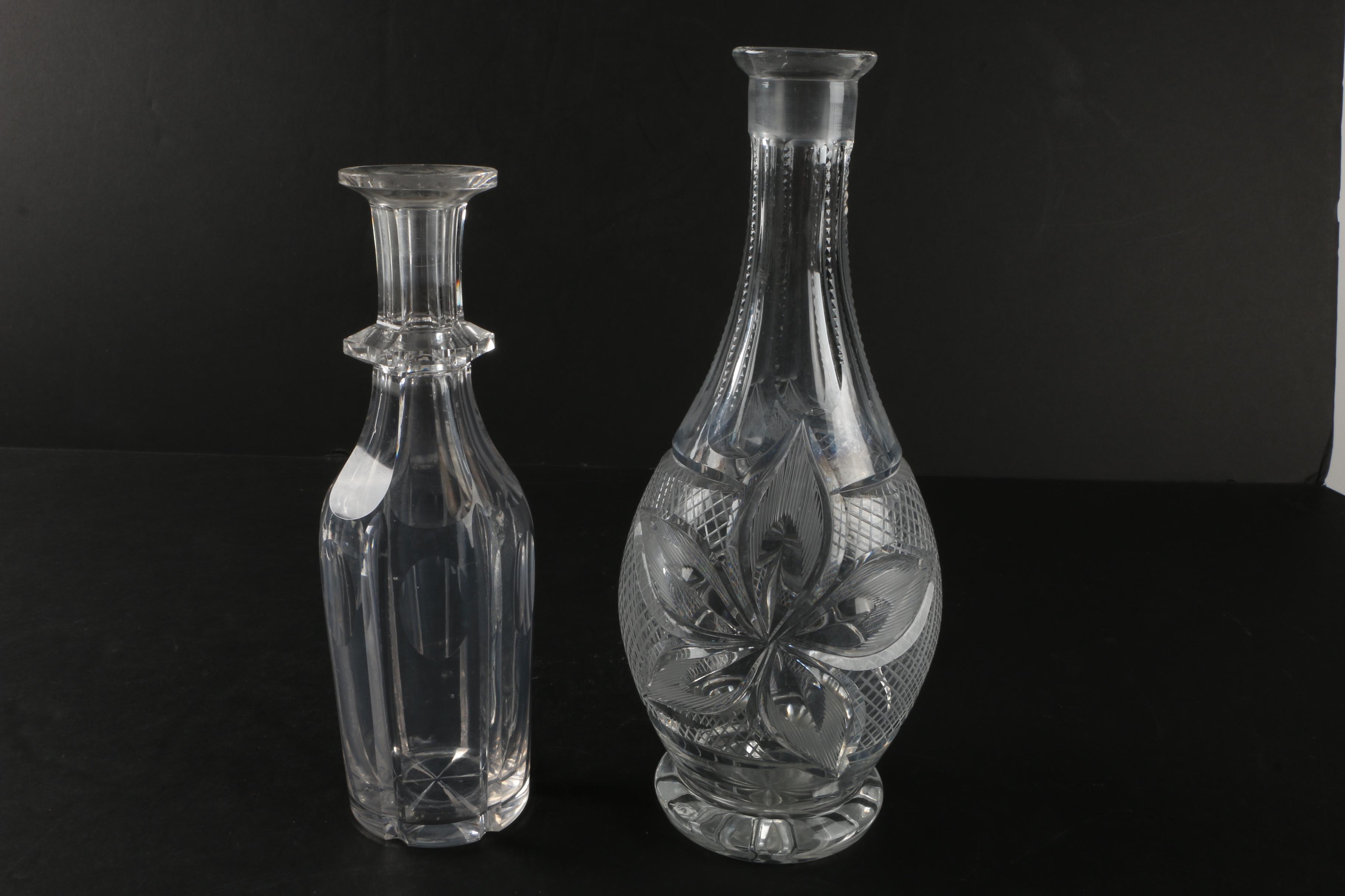 Waterford Crystal "Millennium" Champagne Flutes with Crystal Decanters