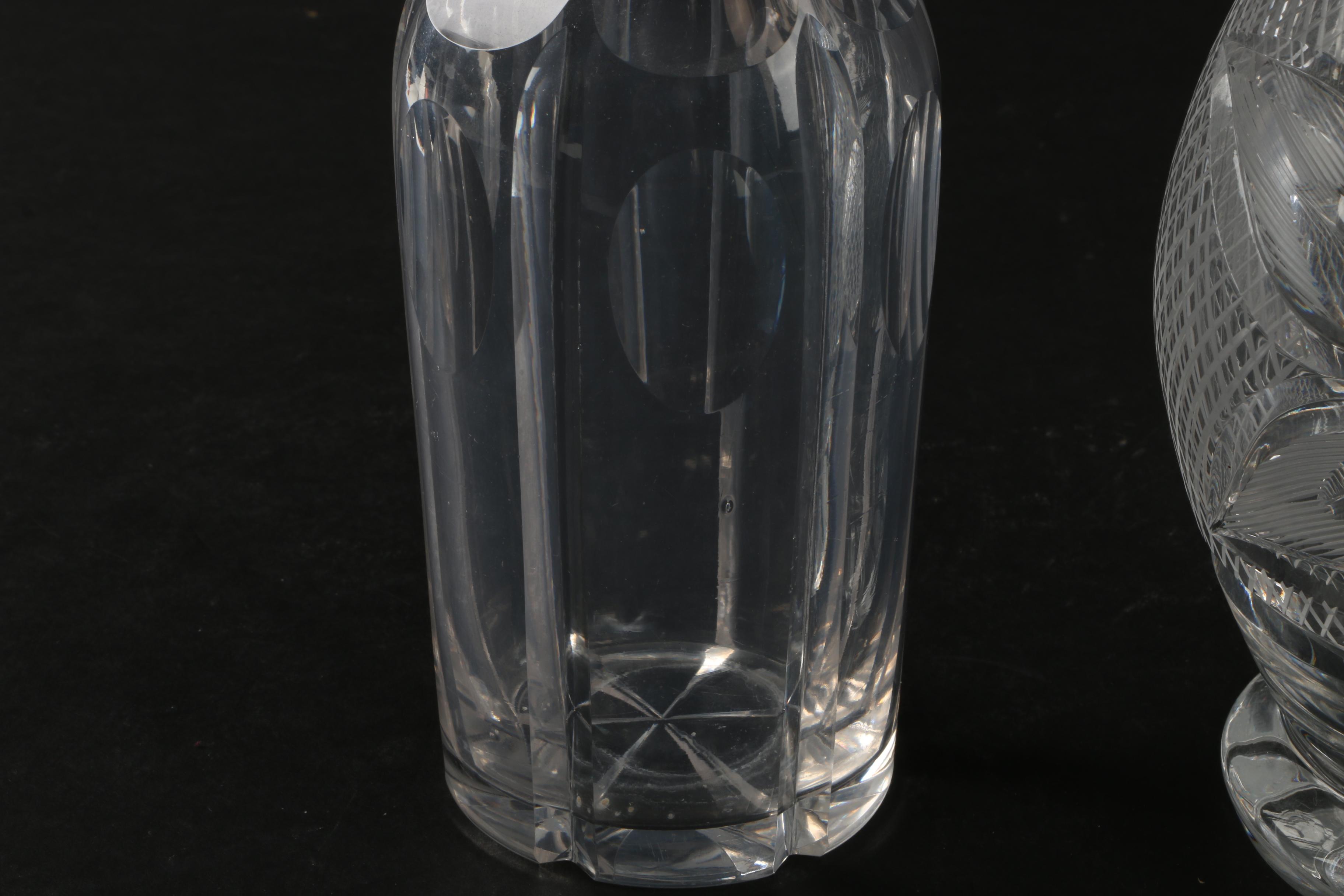 Waterford Crystal "Millennium" Champagne Flutes with Crystal Decanters