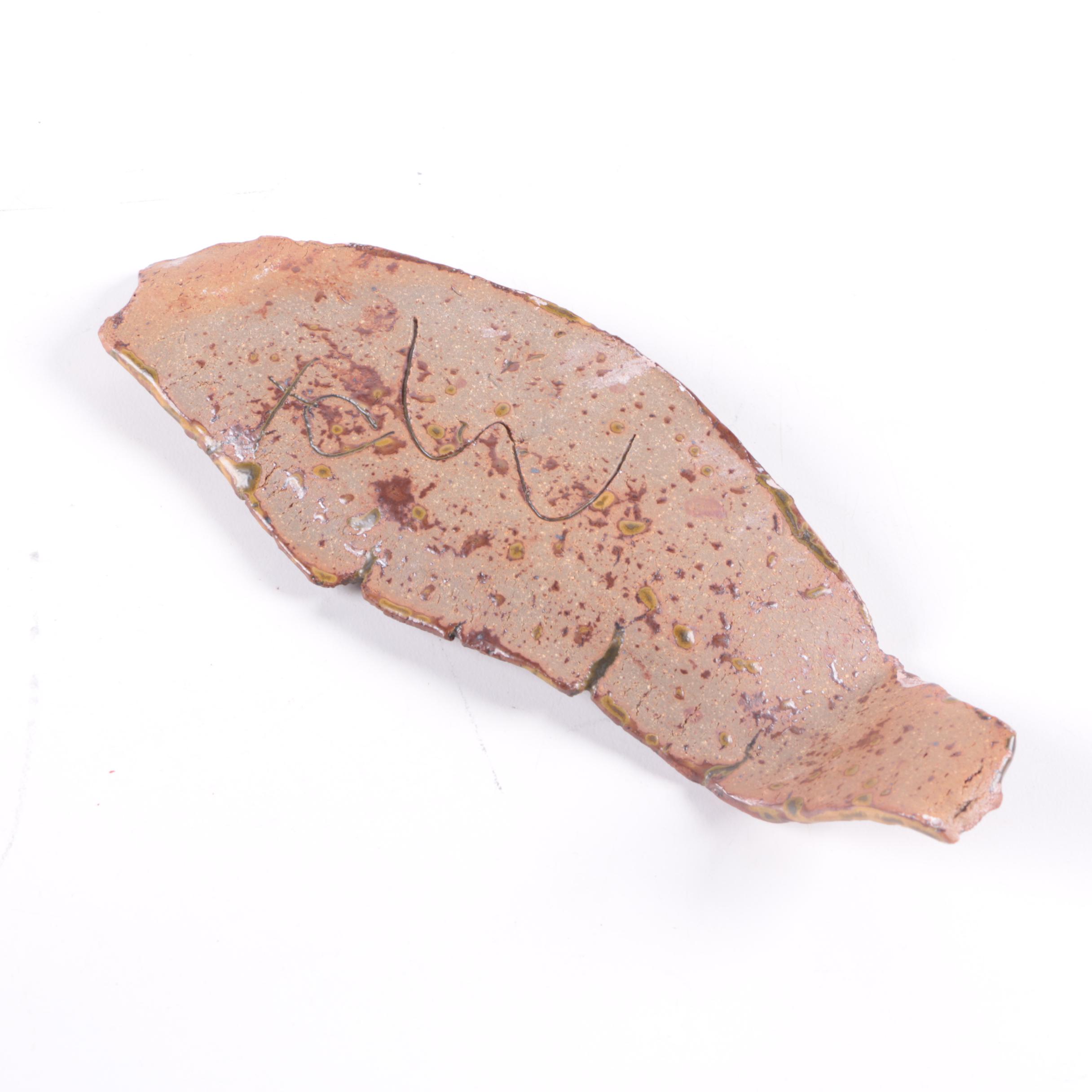 Cast Metal Serpent and Studio Pottery Box