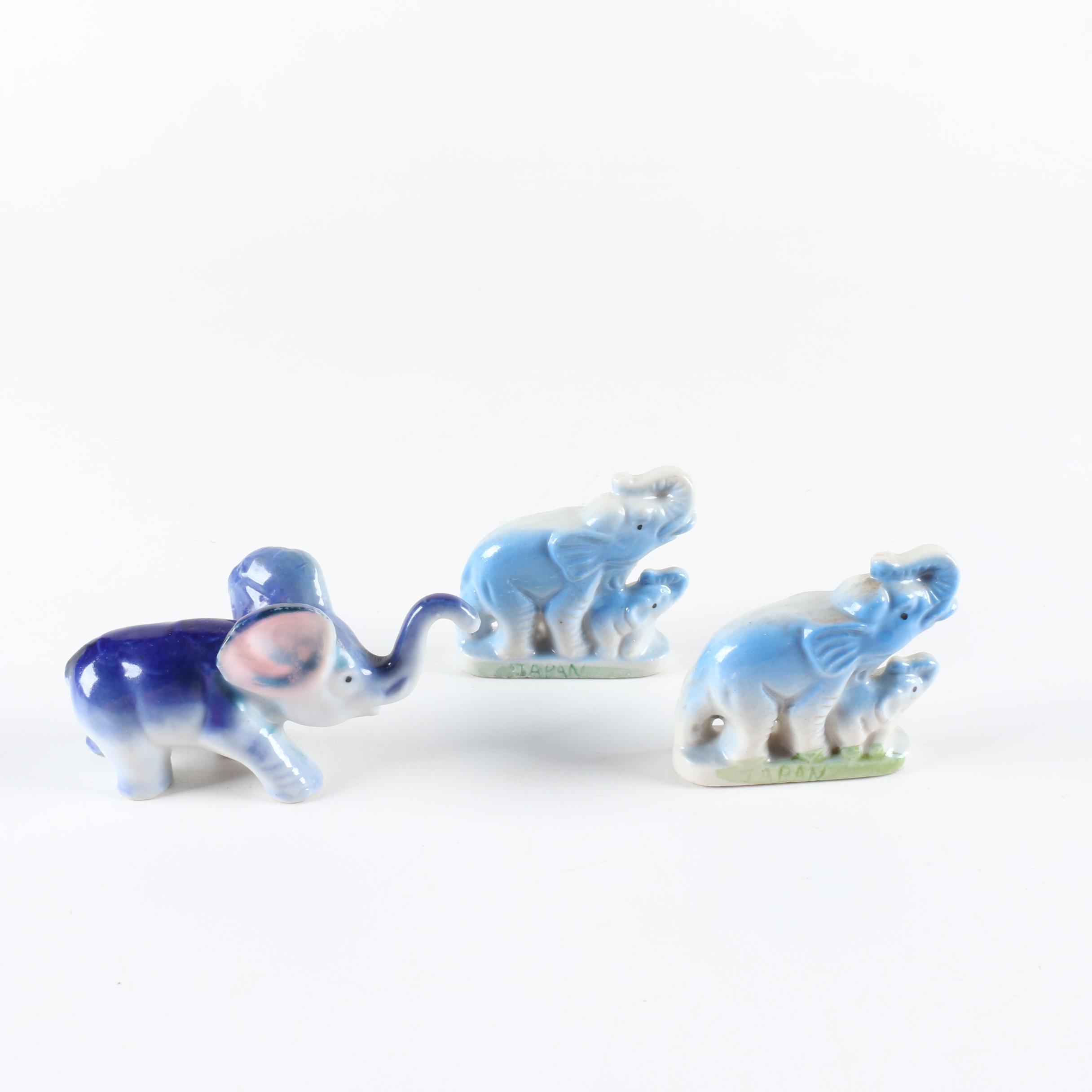 Collection of  Ceramic Elephant Figurines