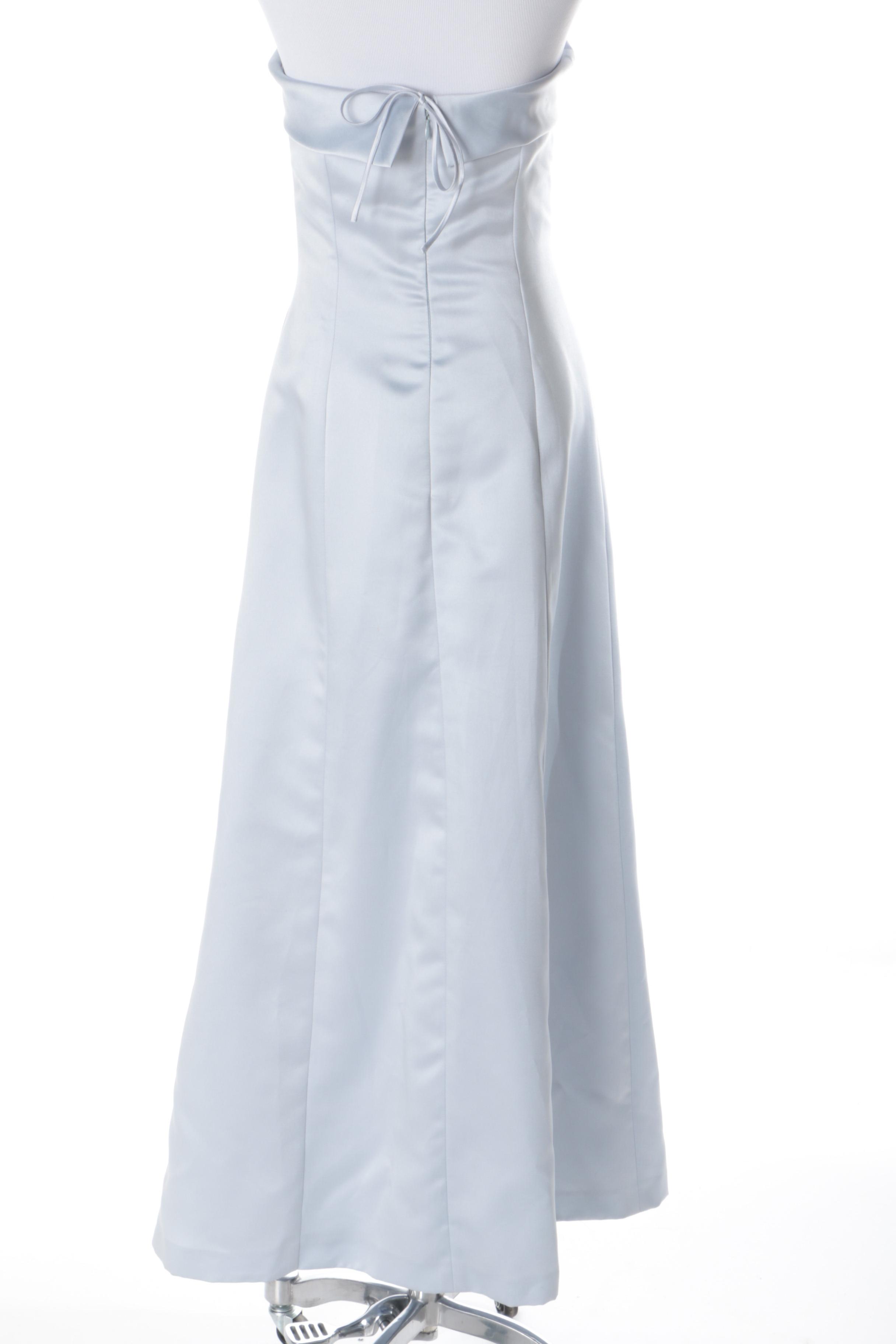 Vera Wang Powder Blue Satin Gown