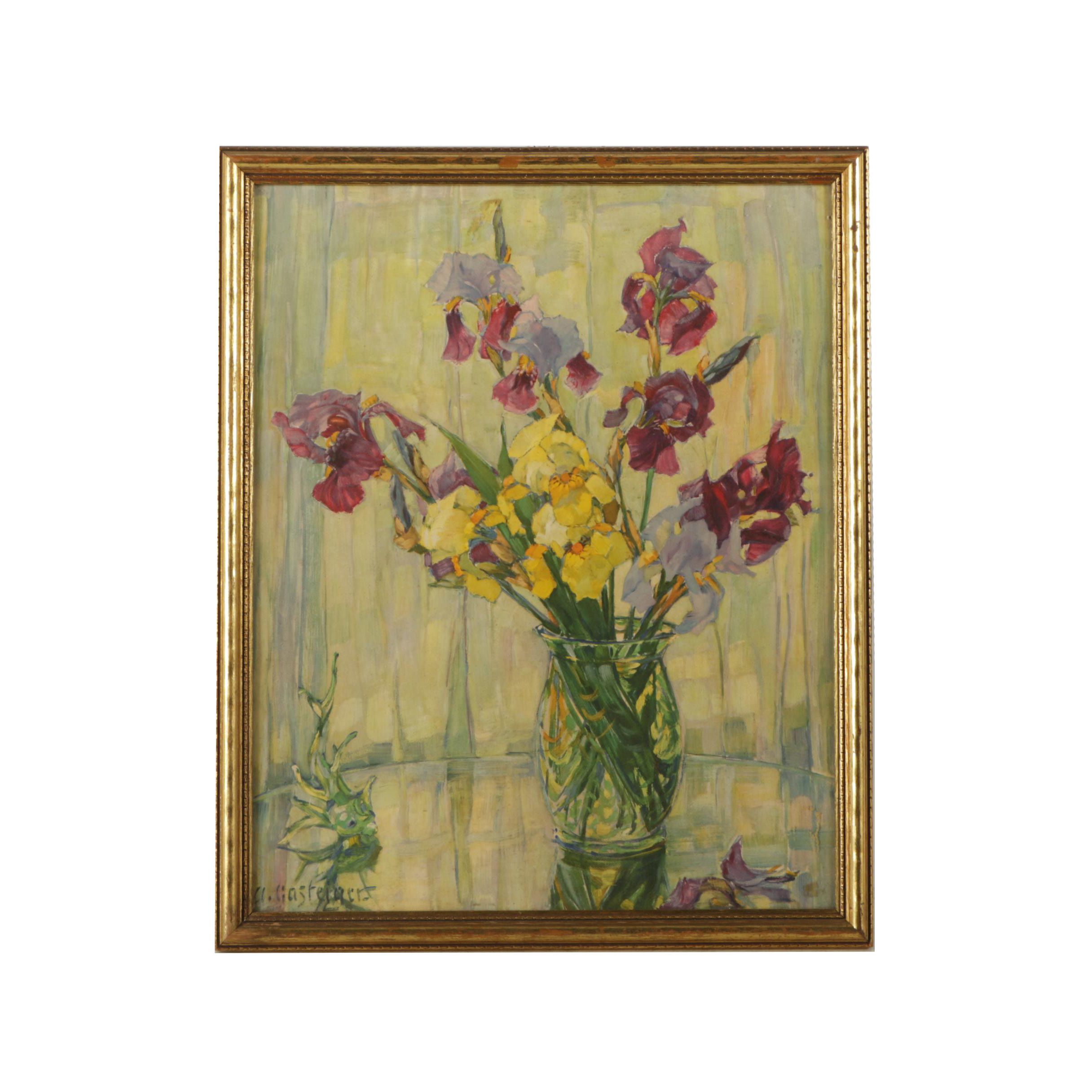 Reproduction Print After Anna Sophie Gasteiger of Flowers