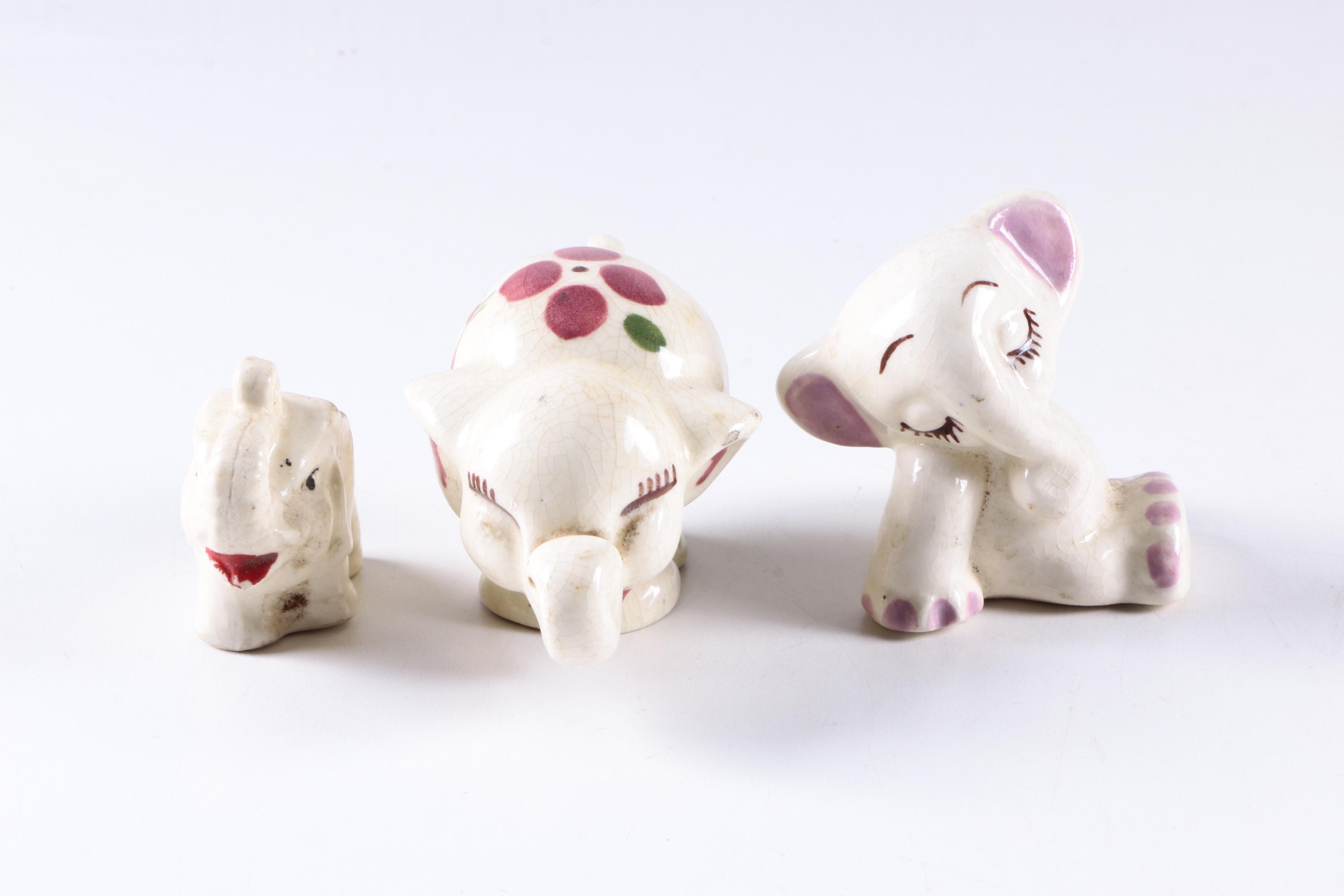 Fifteen Vintage Ceramic Elephant Figurines
