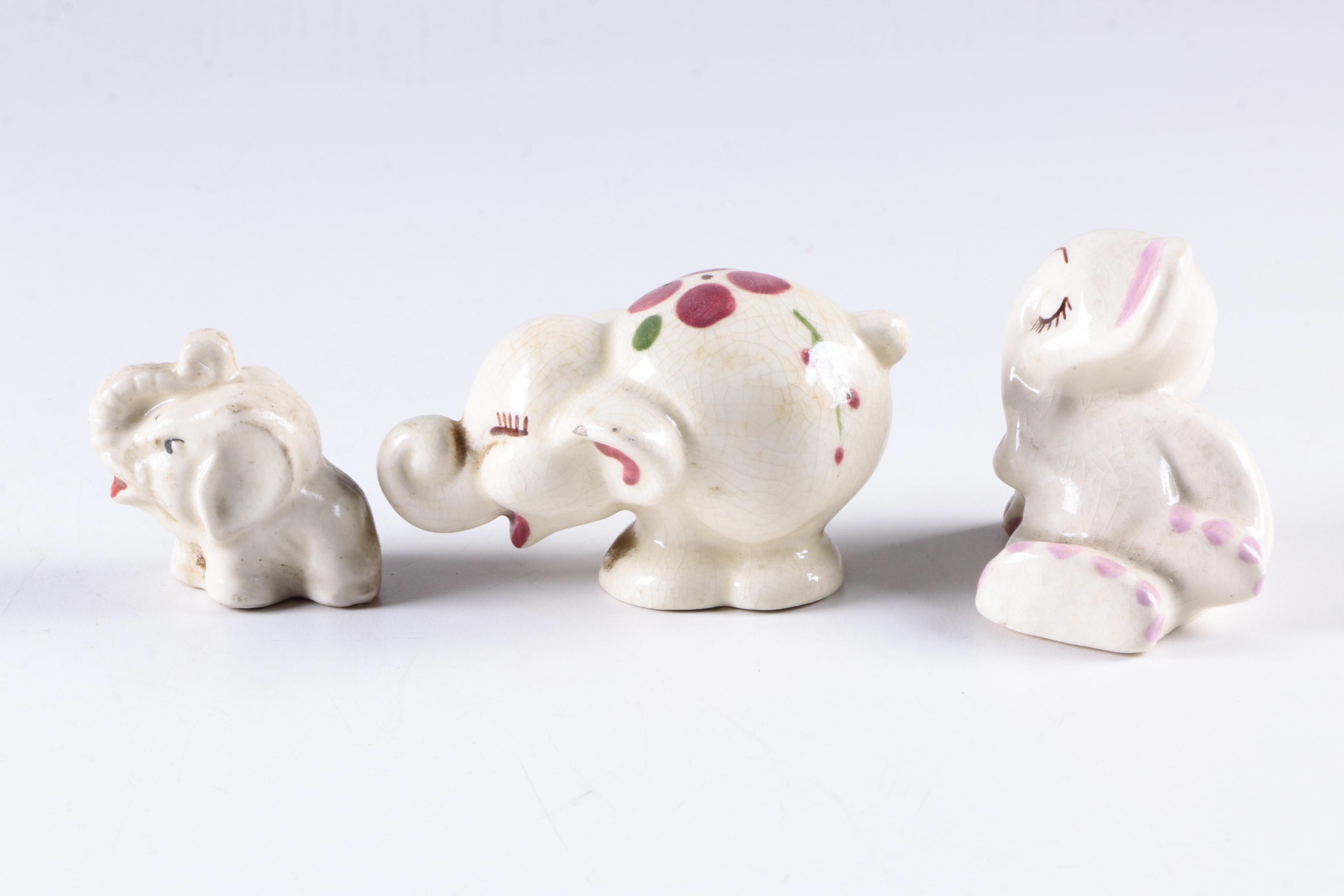 Fifteen Vintage Ceramic Elephant Figurines