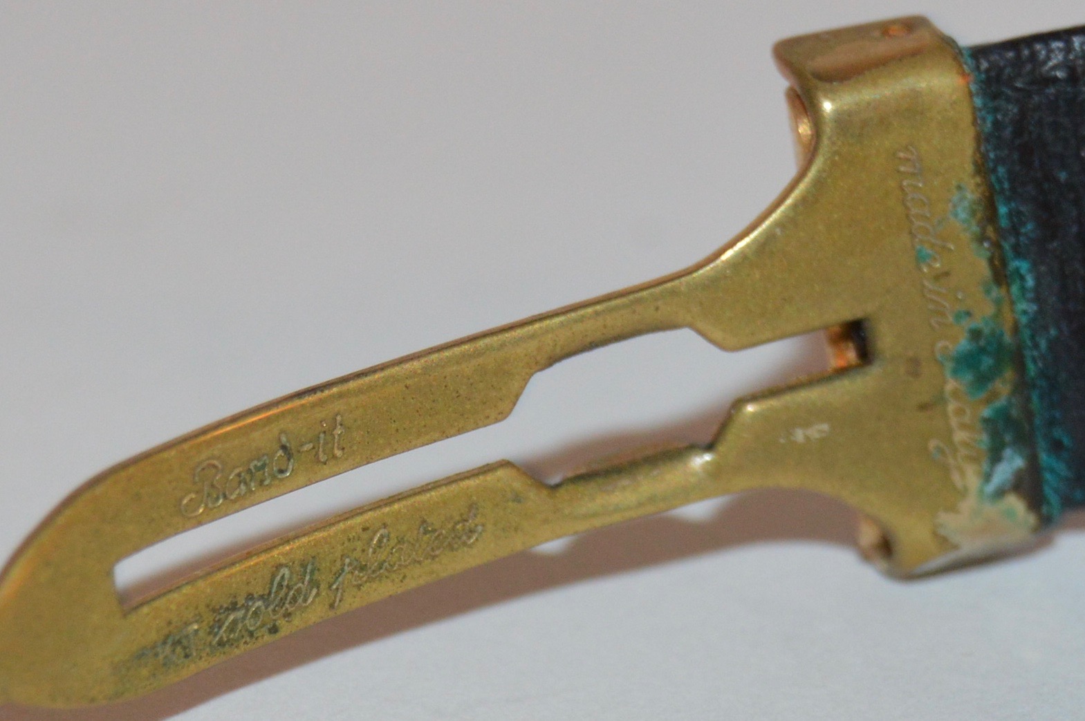 18K Yellow Gold Gübelin Watch with Black Leather Band