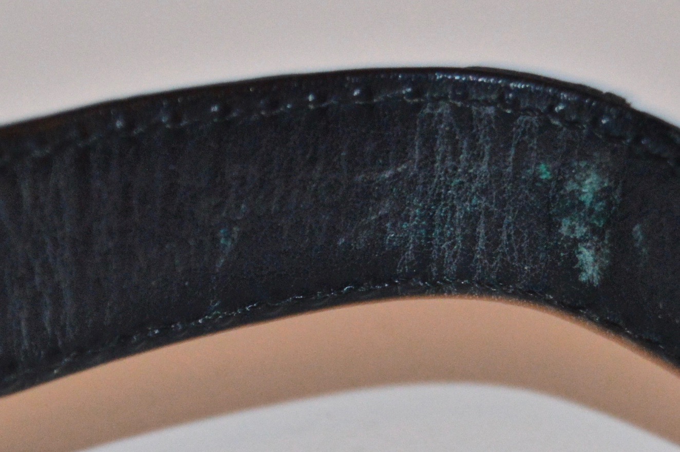 18K Yellow Gold Gübelin Watch with Black Leather Band