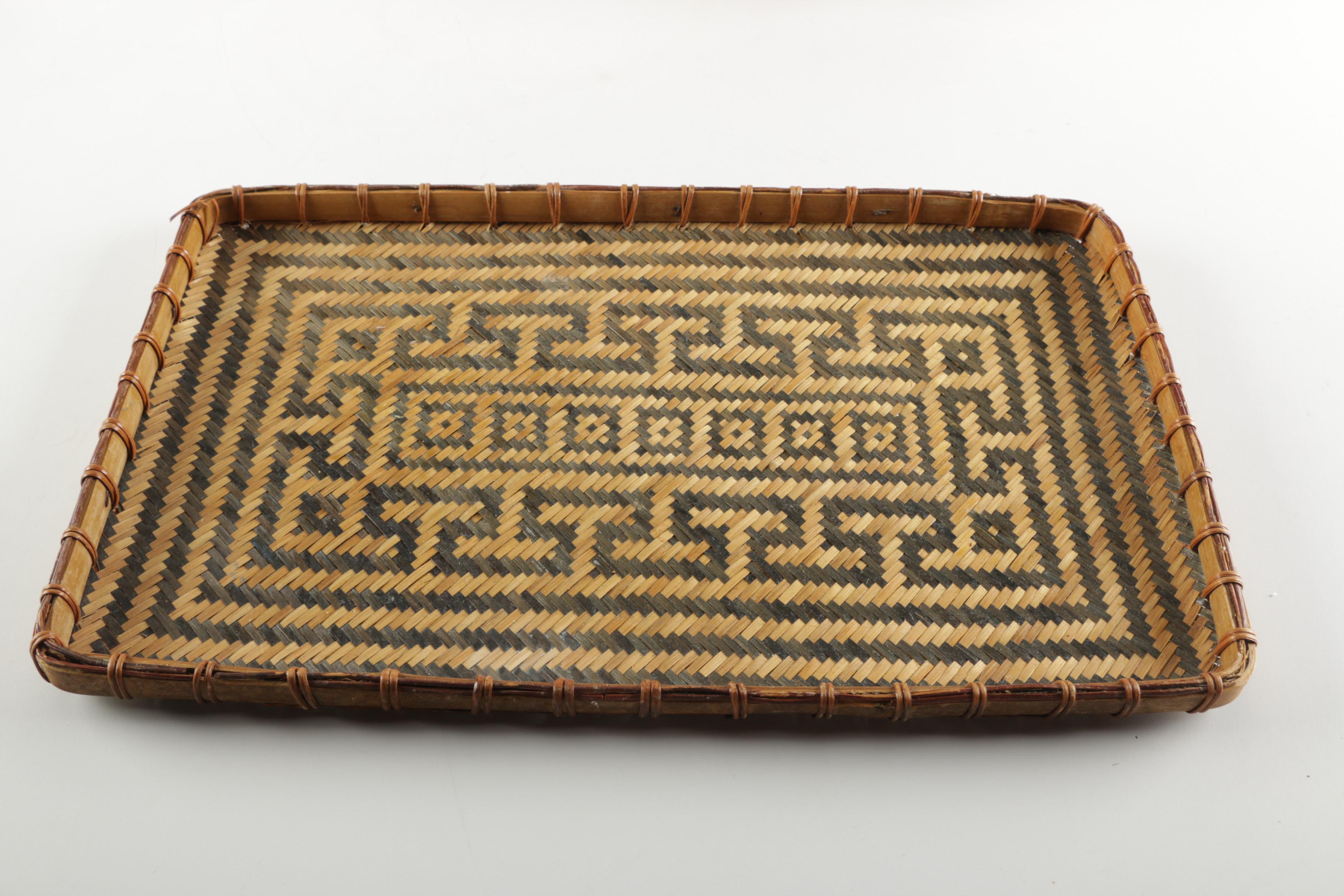 Woven Basket and Tray