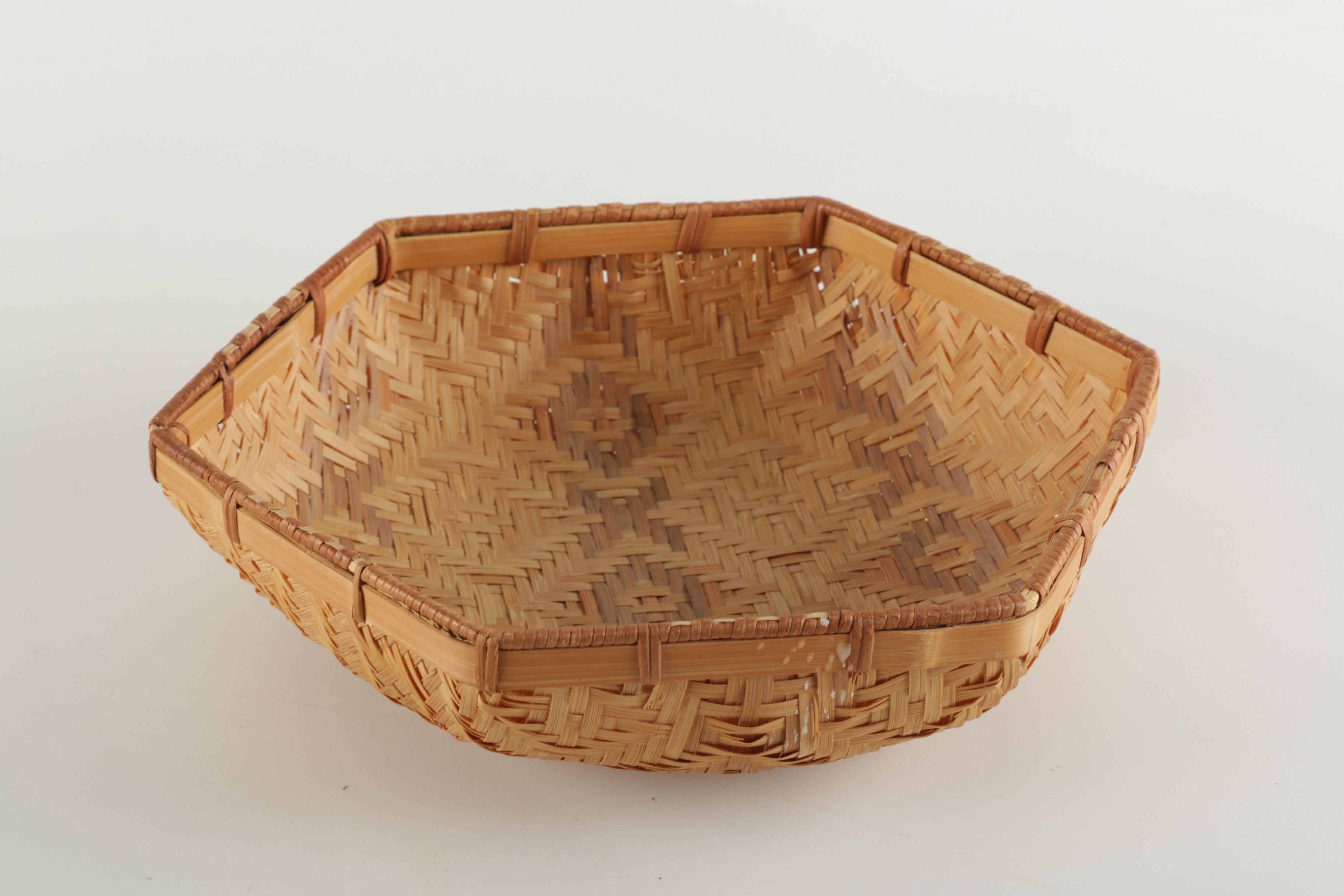 Woven Basket and Tray