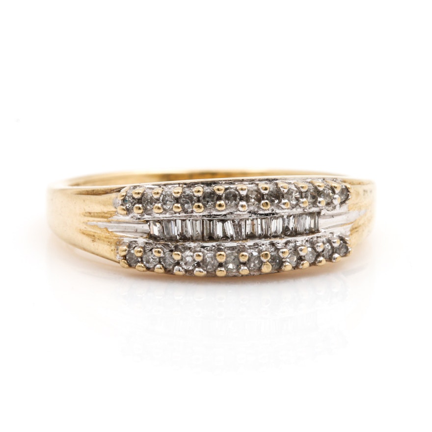 Heng Ngai 10K Yellow Gold Diamond Ring