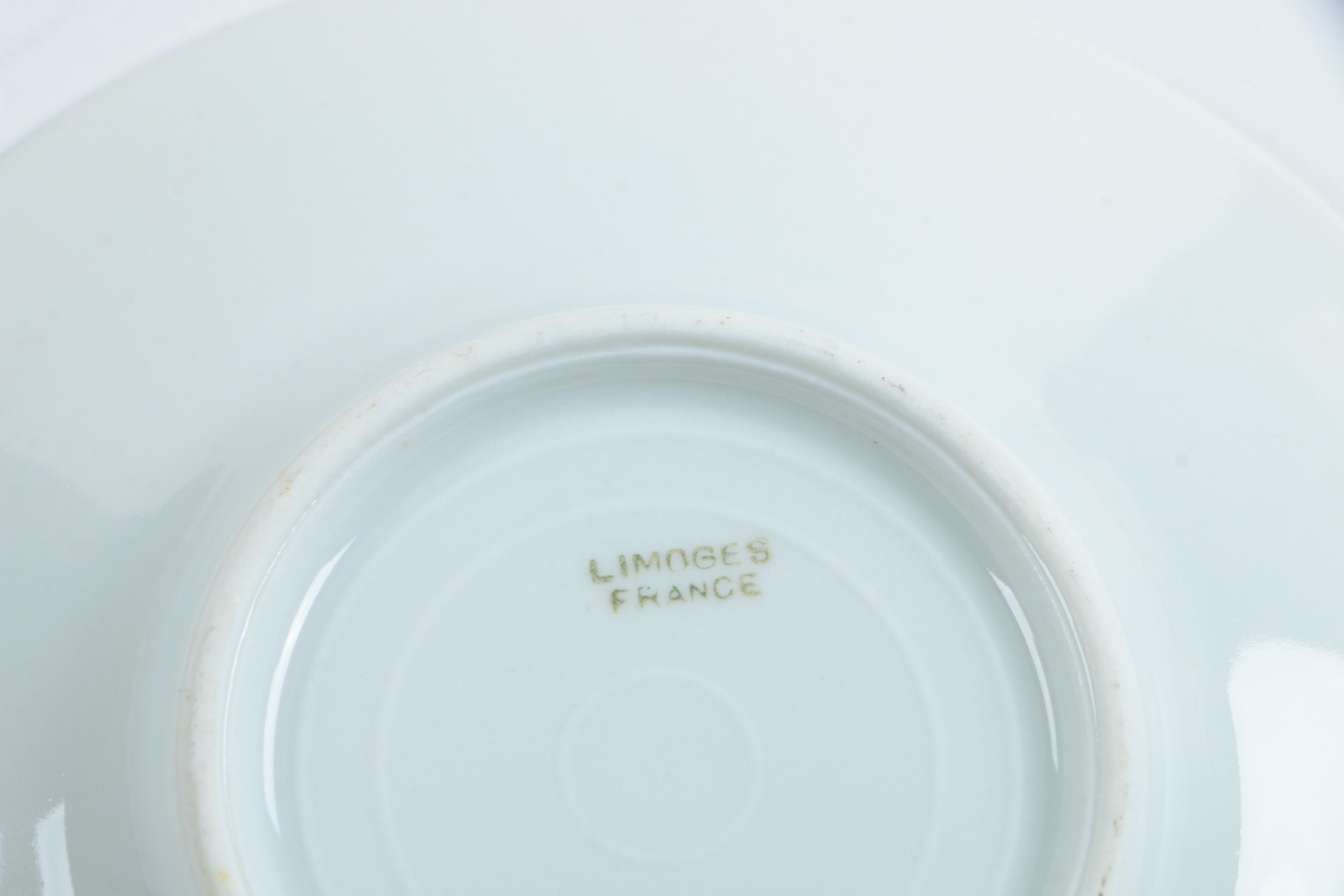 Limoges Mugs and Saucers