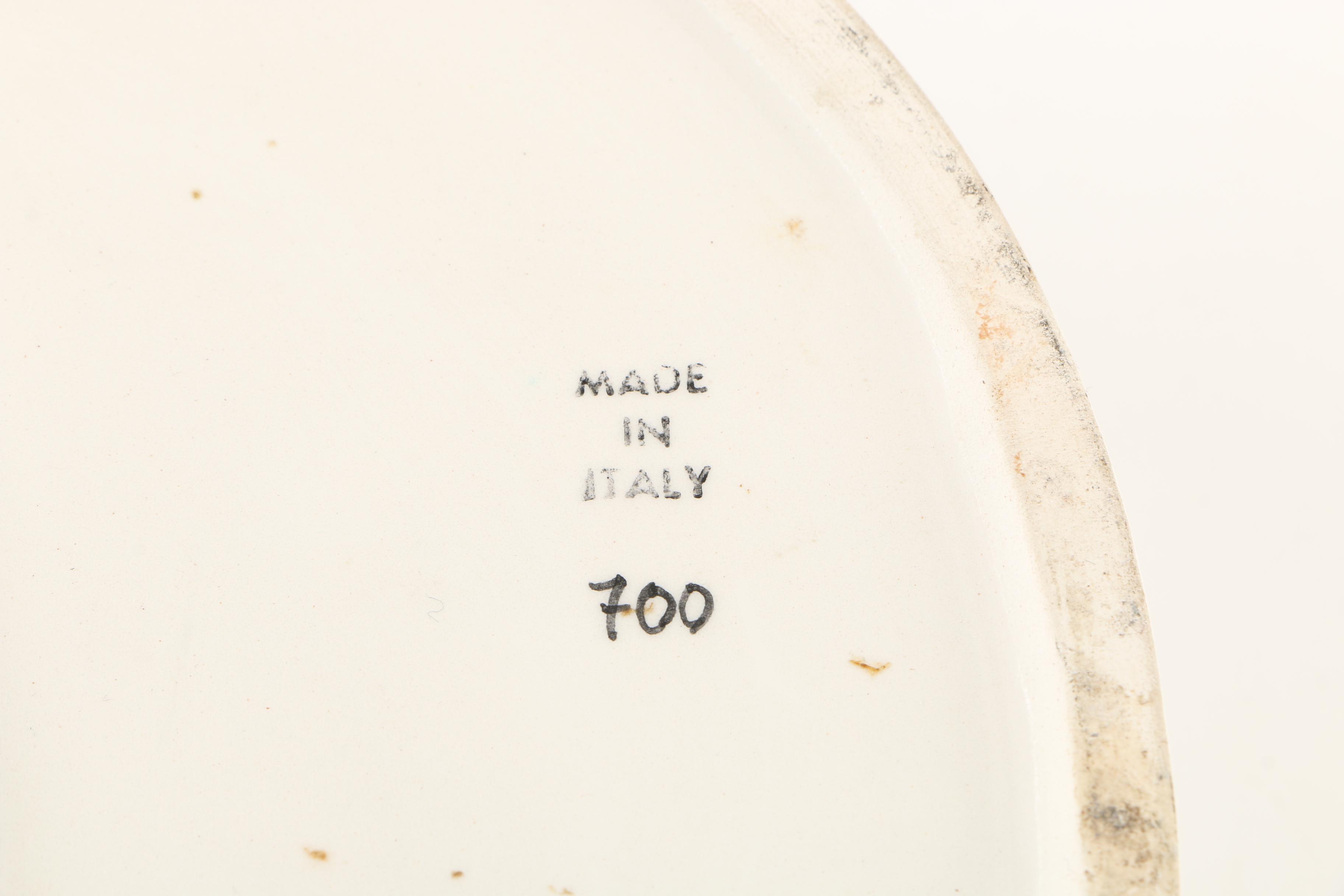 Italian and French Ceramic Tableware