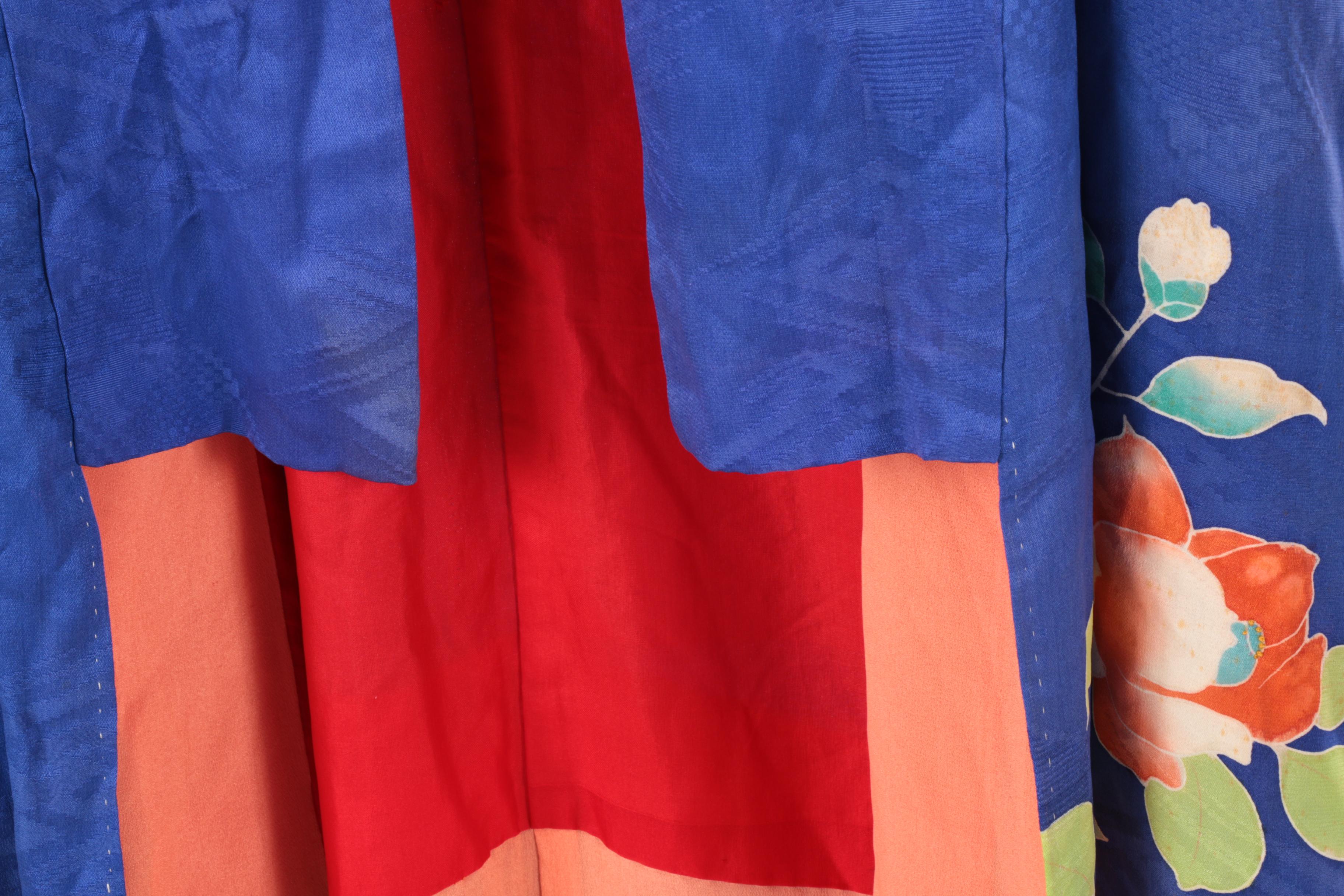 Japanese Vintage Silk Damask Kimono