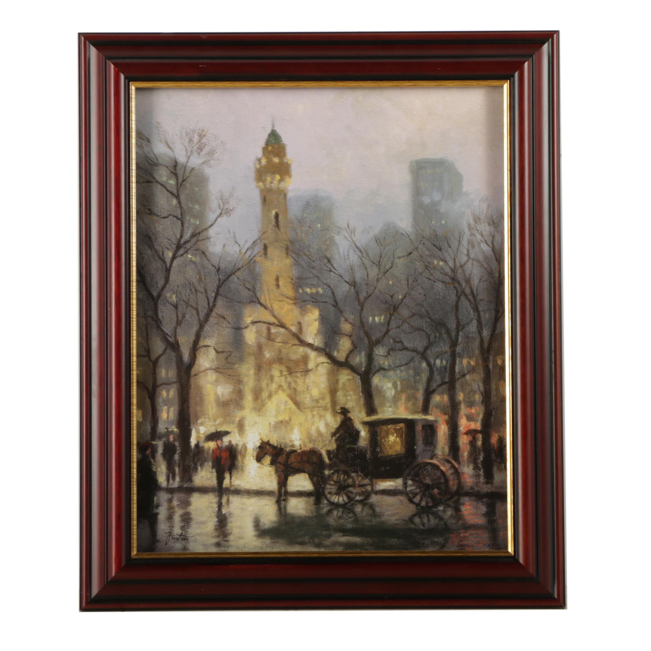 Thomas Kinkade Limited Edition Offset Lithograph "The Watertower, Chicago"