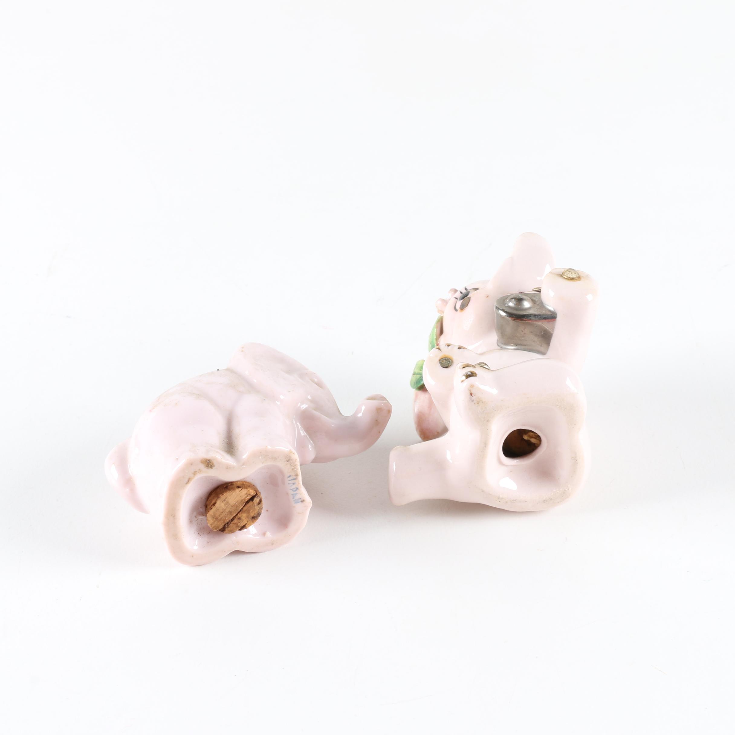 Collection of Elephant Figurines and Salt and Pepper Shakers