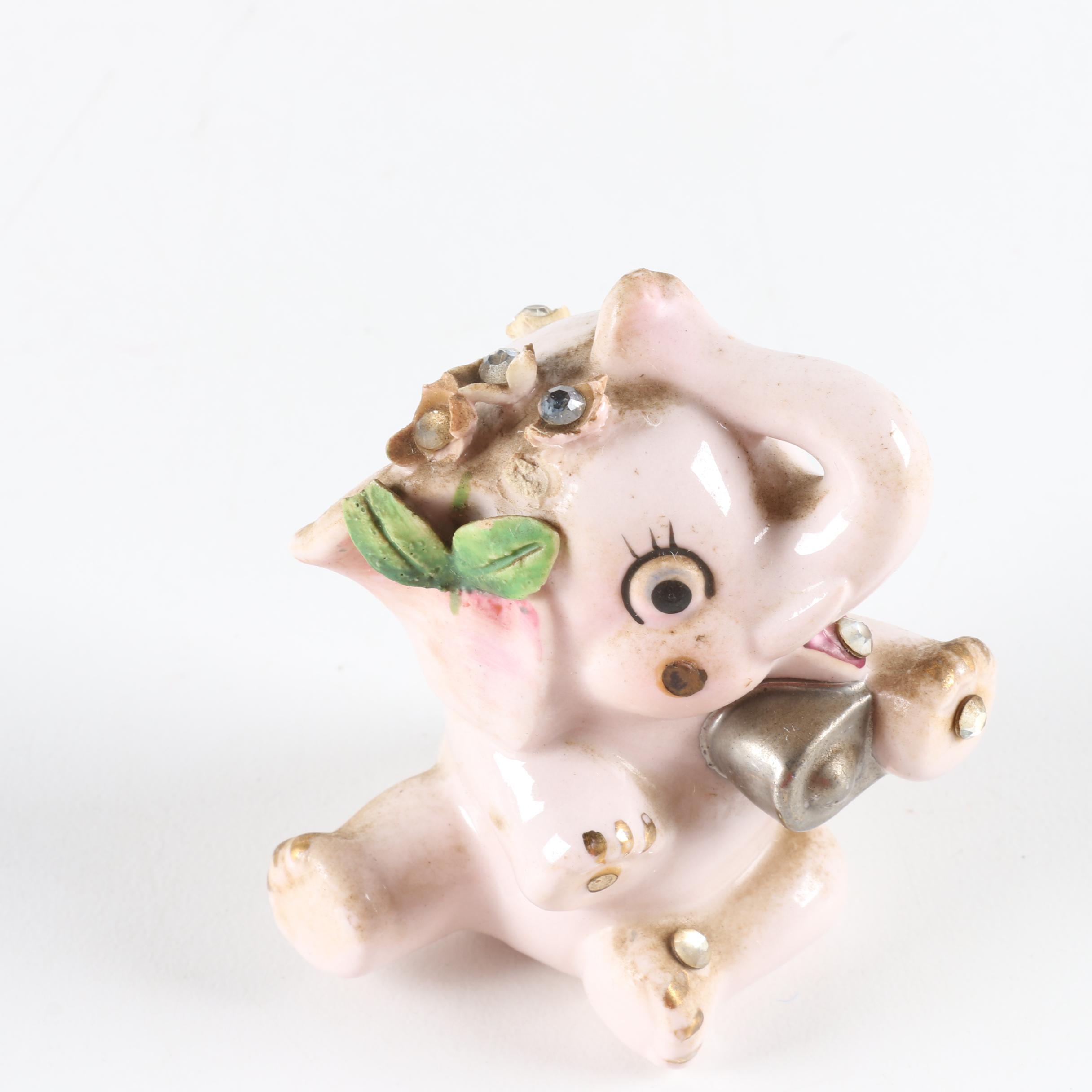 Collection of Elephant Figurines and Salt and Pepper Shakers