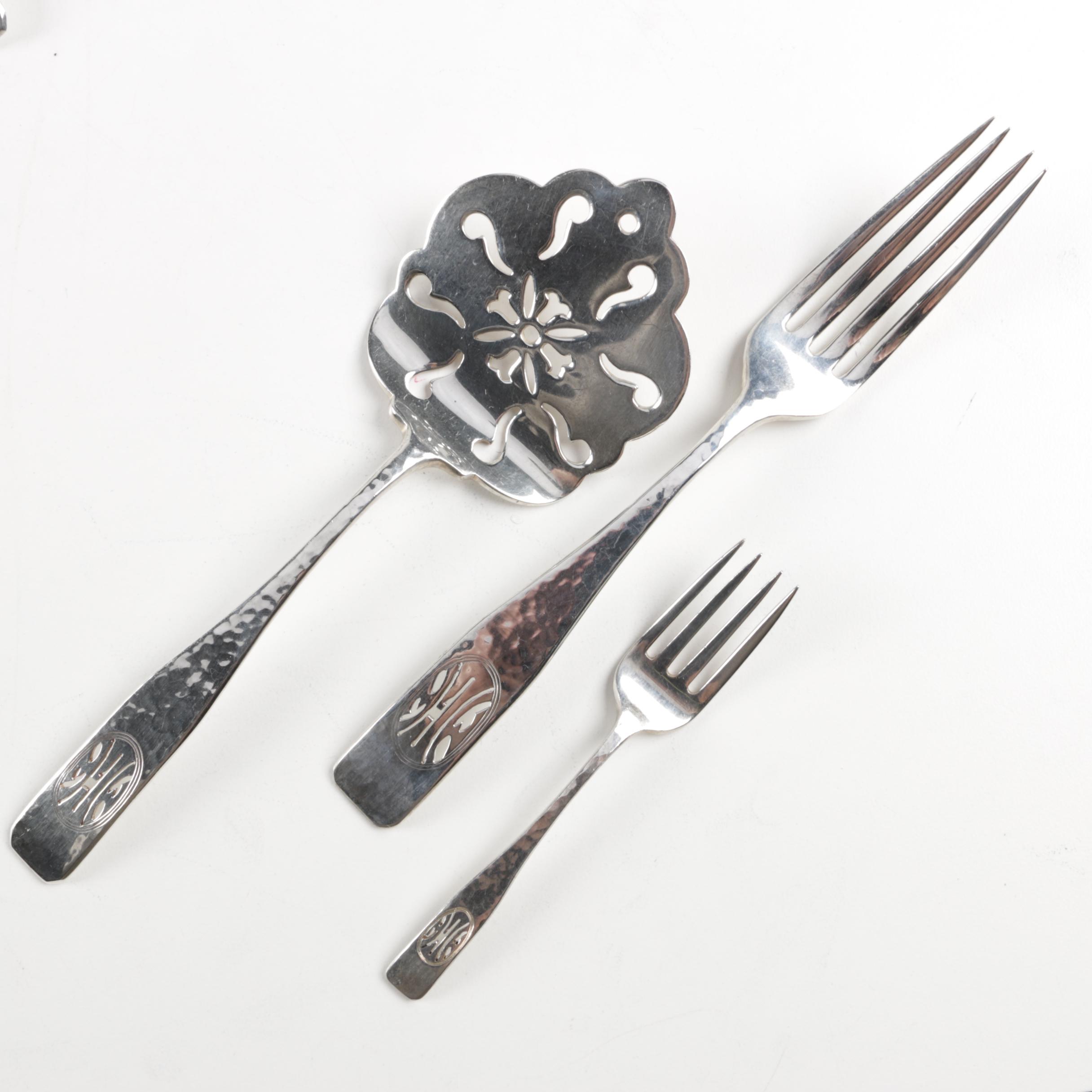 Baltimore Silversmiths Mfg. Co. "Elizabeth Tudor-Hammered" Sterling Flatware Set