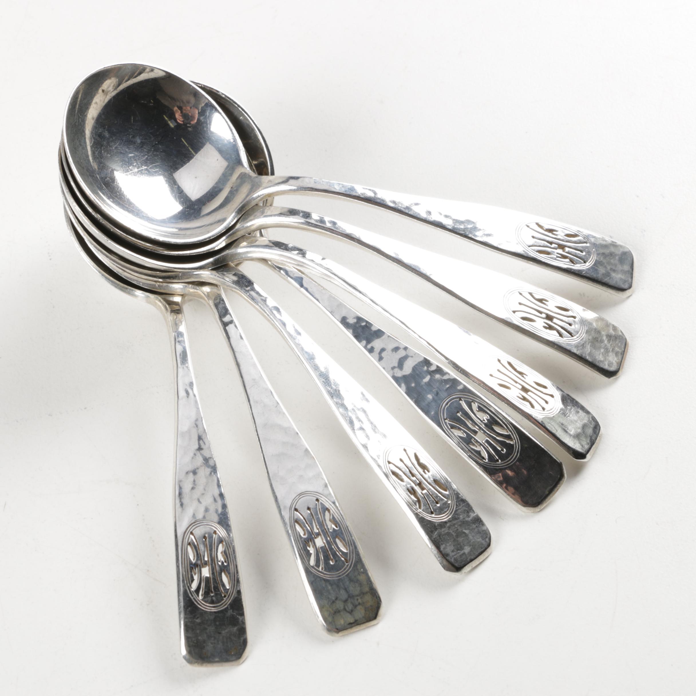 Baltimore Silversmiths Mfg. Co. "Elizabeth Tudor-Hammered" Sterling Flatware Set