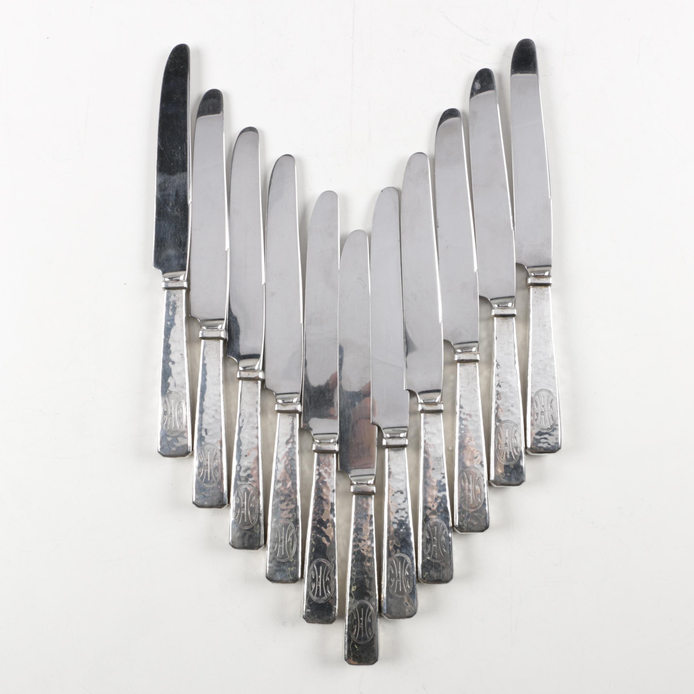 Baltimore Silversmiths Mfg. Co. "Elizabeth Tudor-Hammered" Sterling Flatware Set