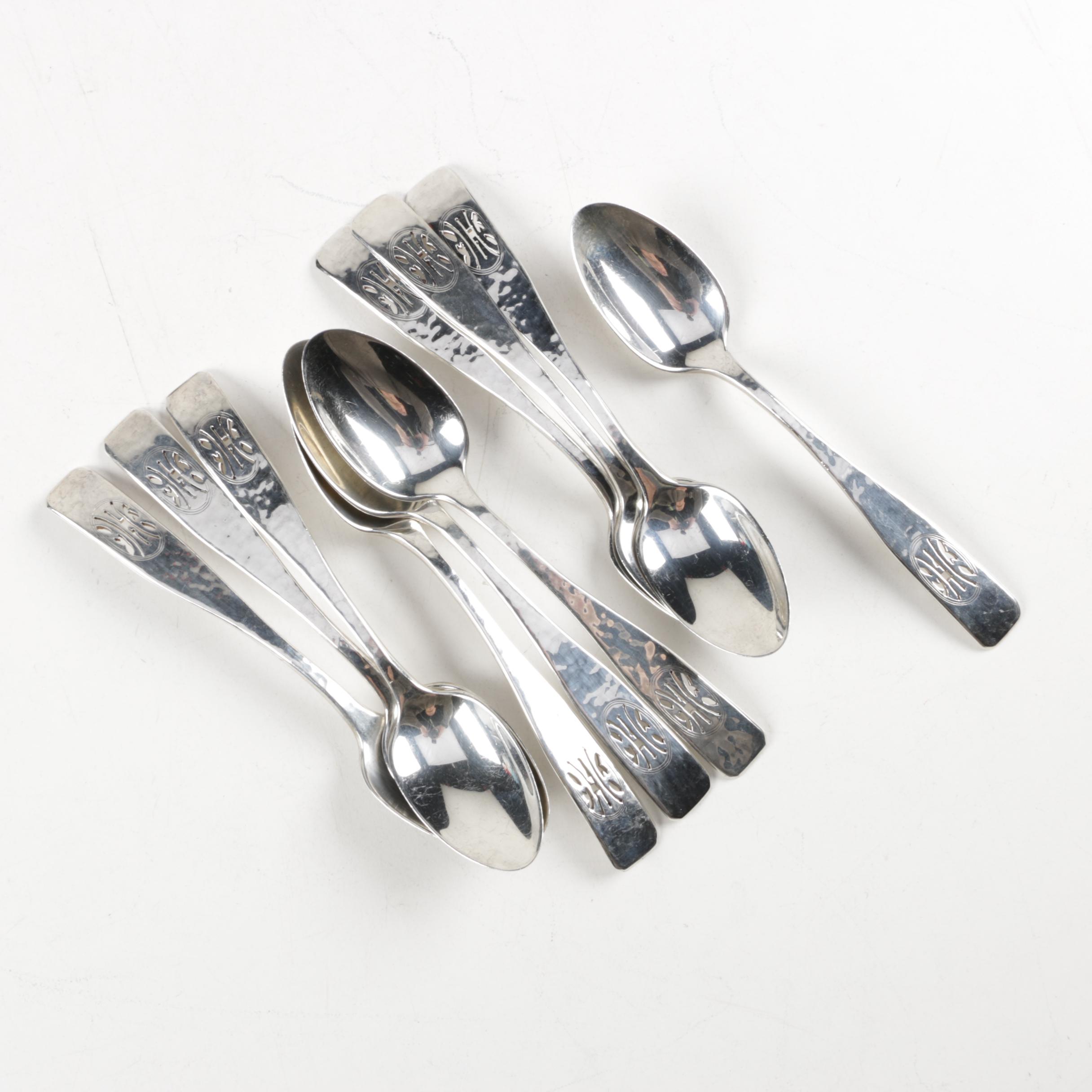 Baltimore Silversmiths Mfg. Co. "Elizabeth Tudor-Hammered" Sterling Flatware Set