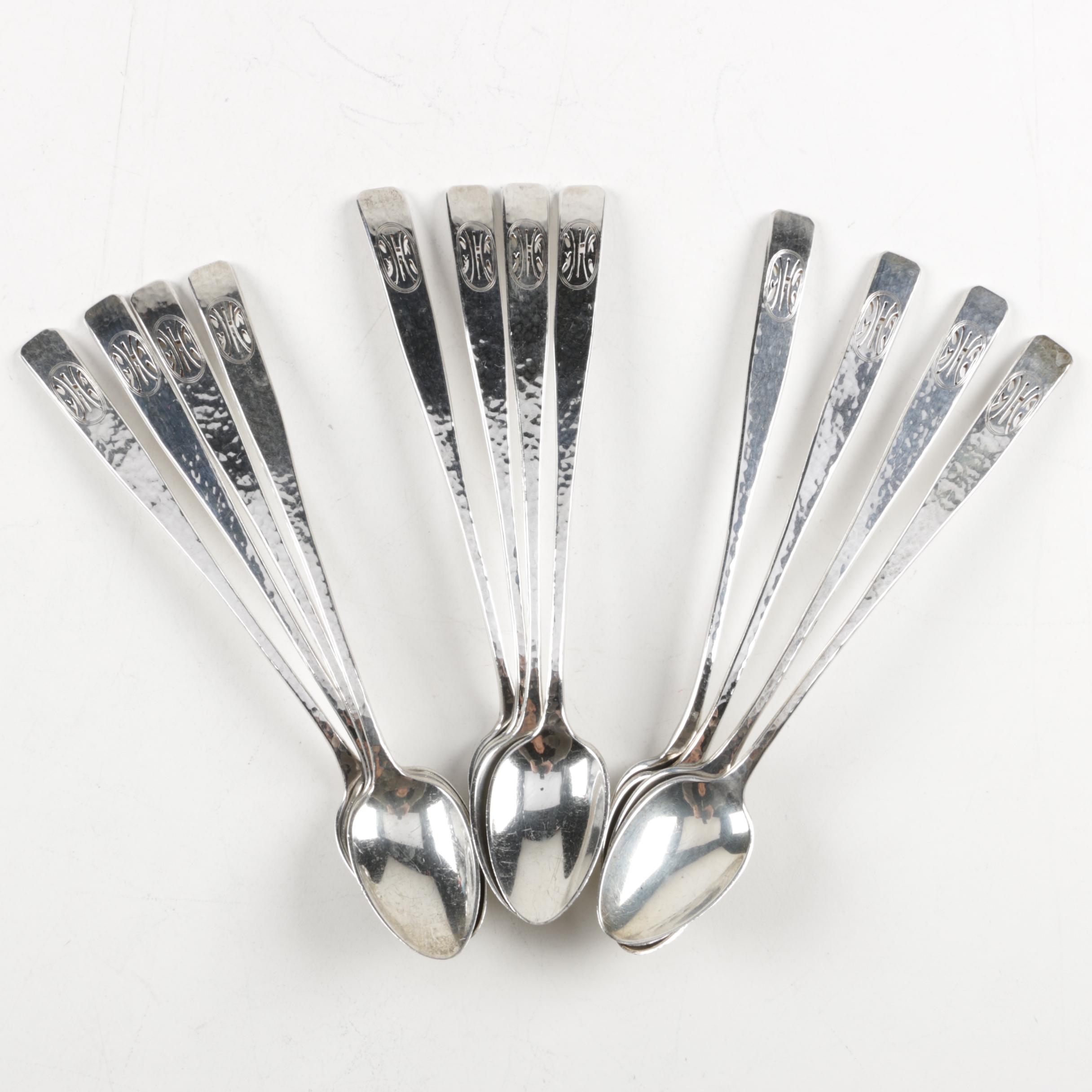 Baltimore Silversmiths Mfg. Co. "Elizabeth Tudor-Hammered" Sterling Flatware Set