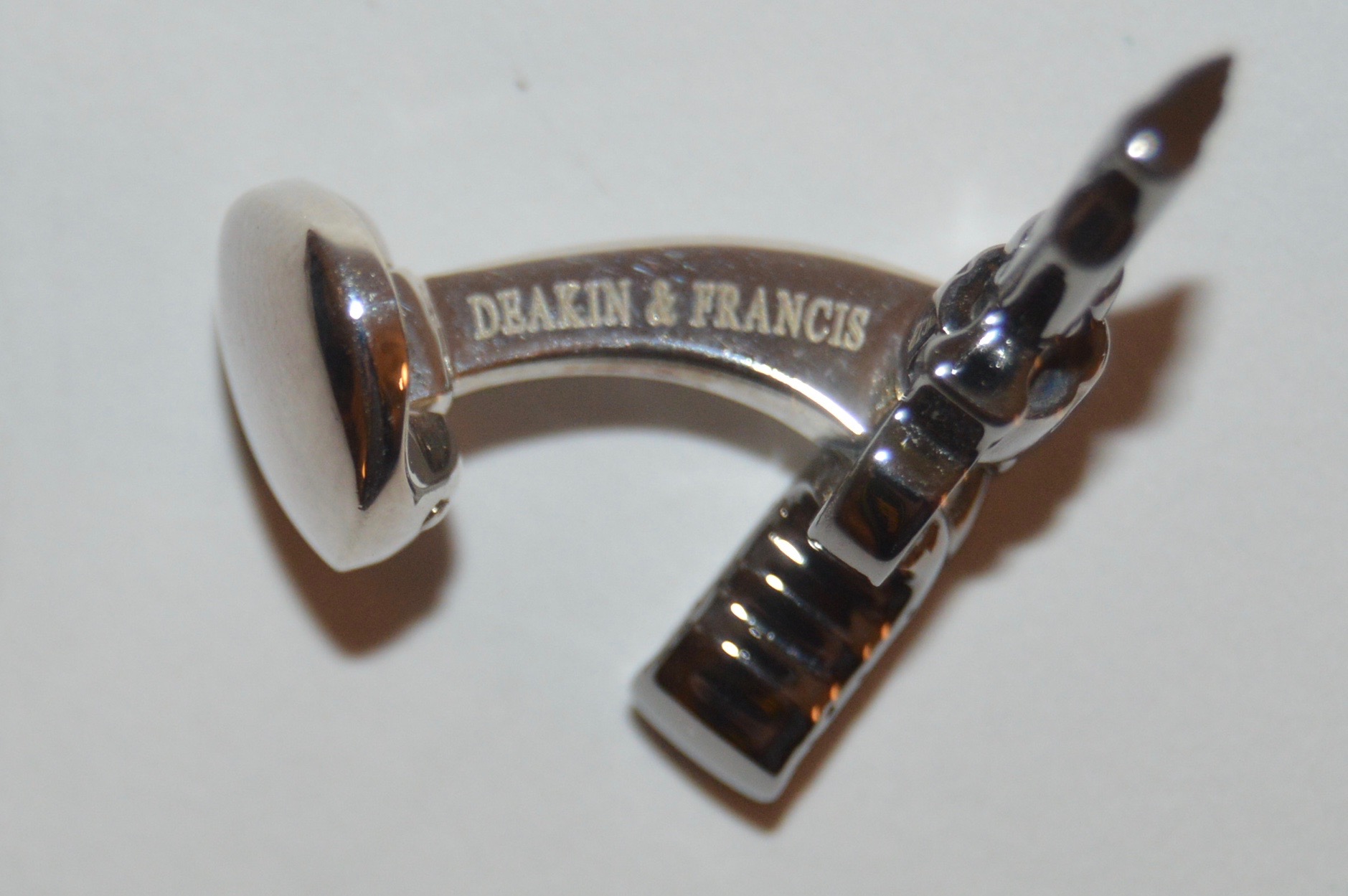 Deakin & Francis Sterling Silver Revolver Cufflinks