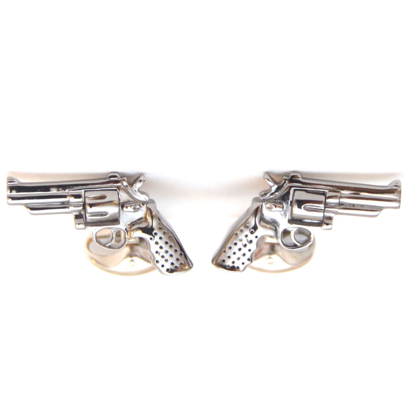 Deakin & Francis Sterling Silver Revolver Cufflinks