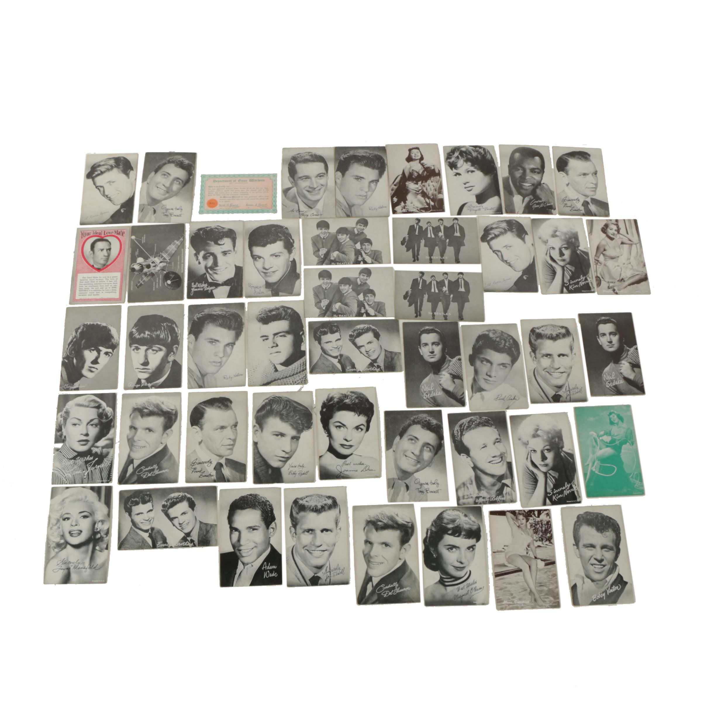 1950s–60s Celebrity Photo Cards Including The Beatles