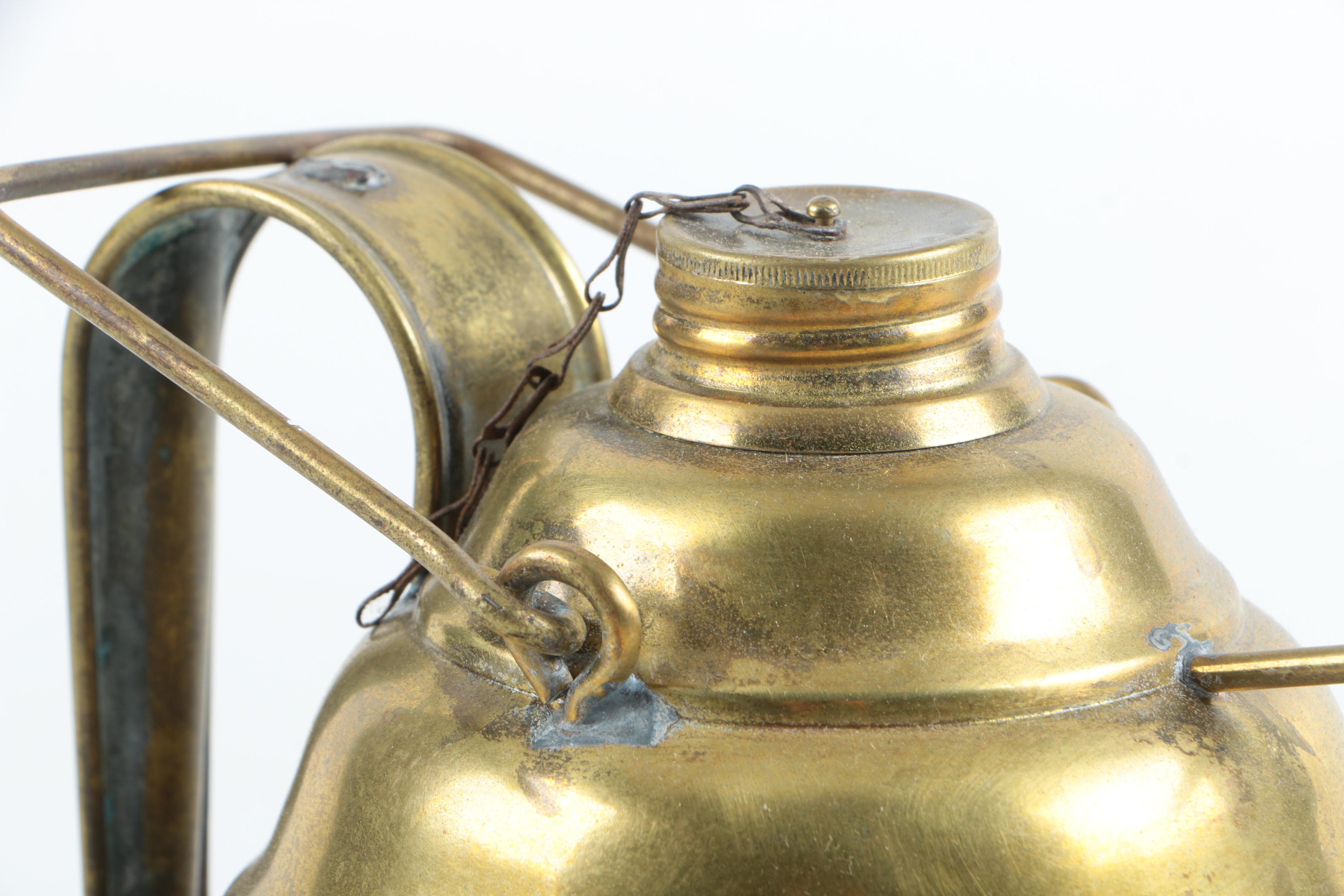 Marble Lazy Susan with Brass Oil Can