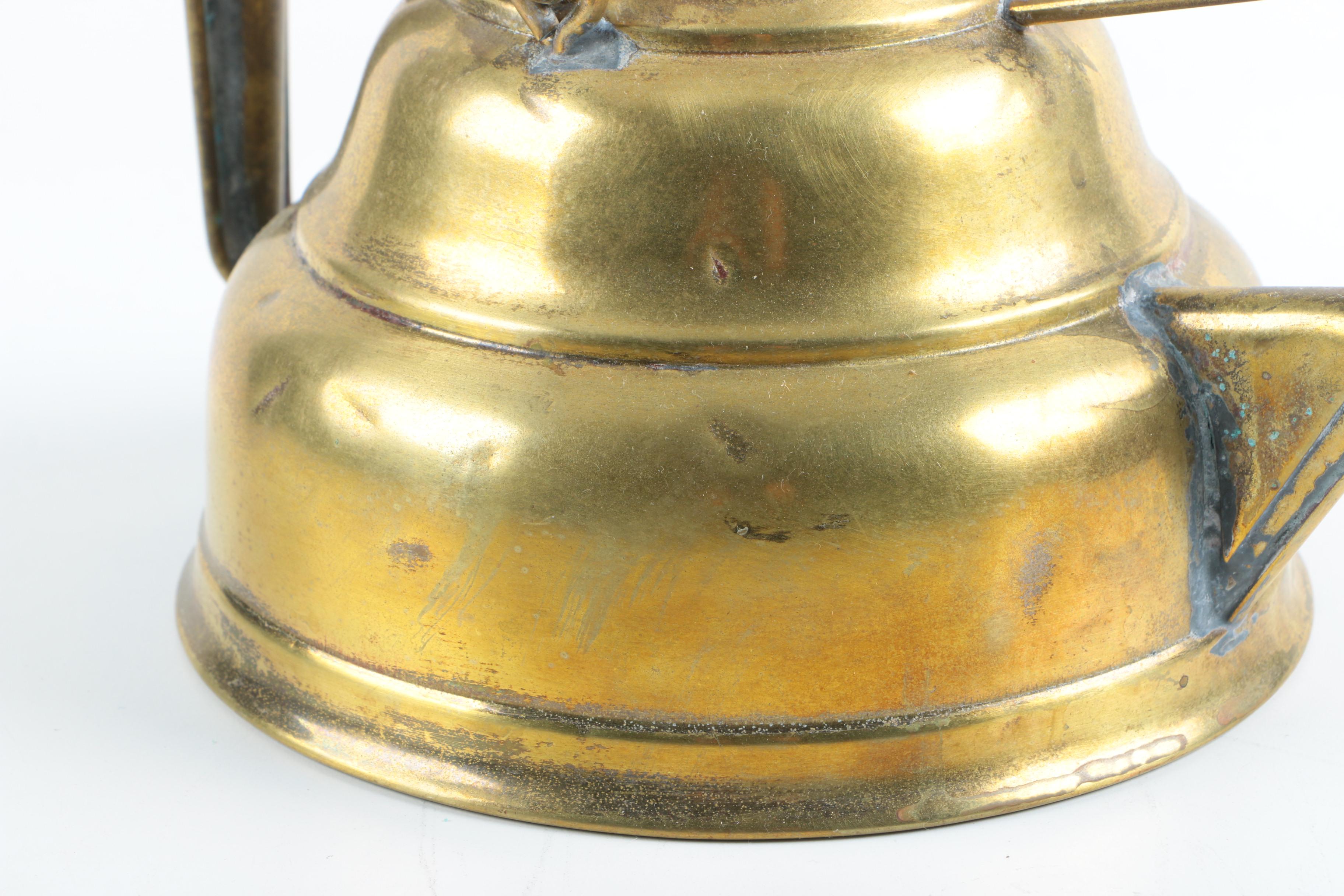 Marble Lazy Susan with Brass Oil Can