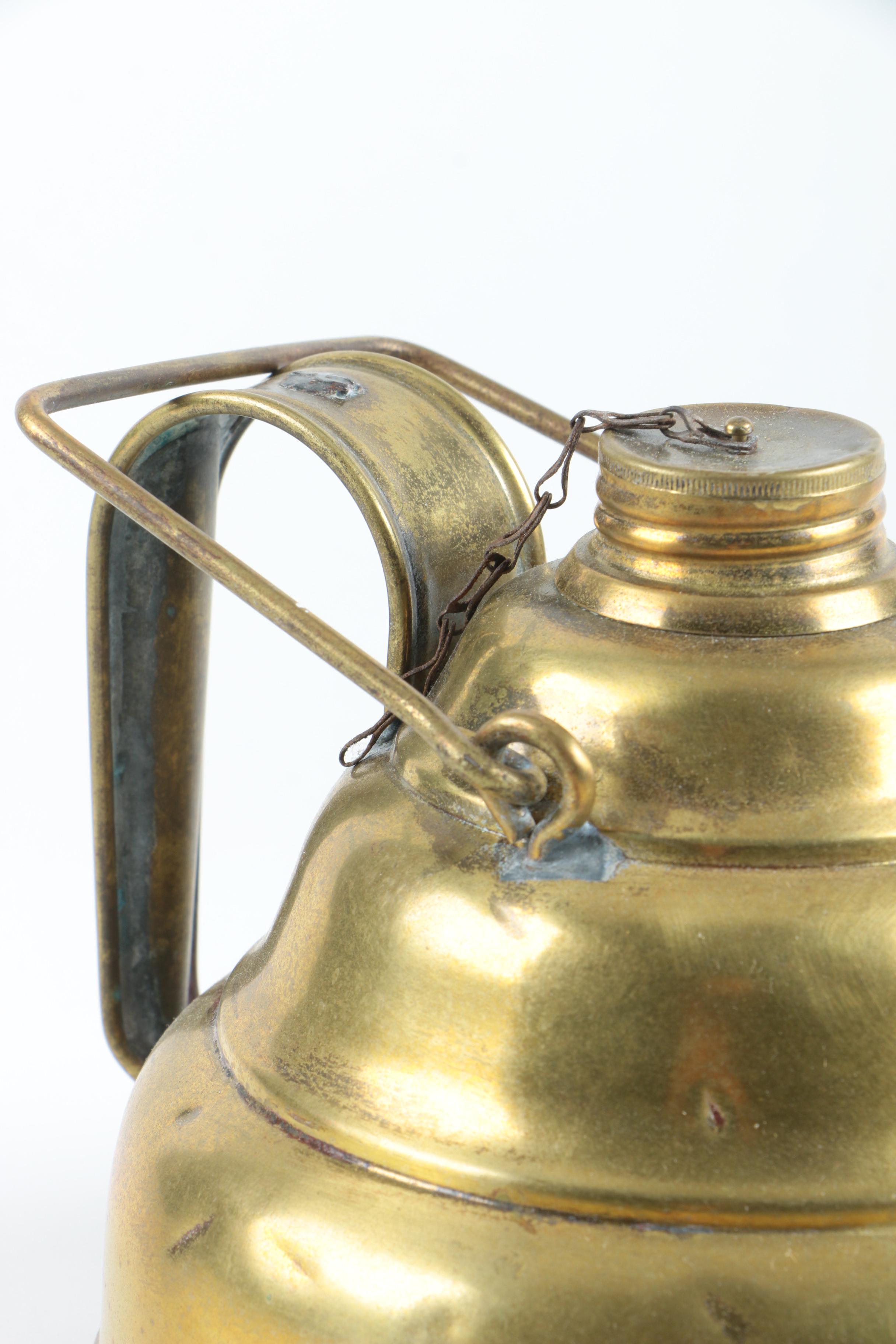 Marble Lazy Susan with Brass Oil Can