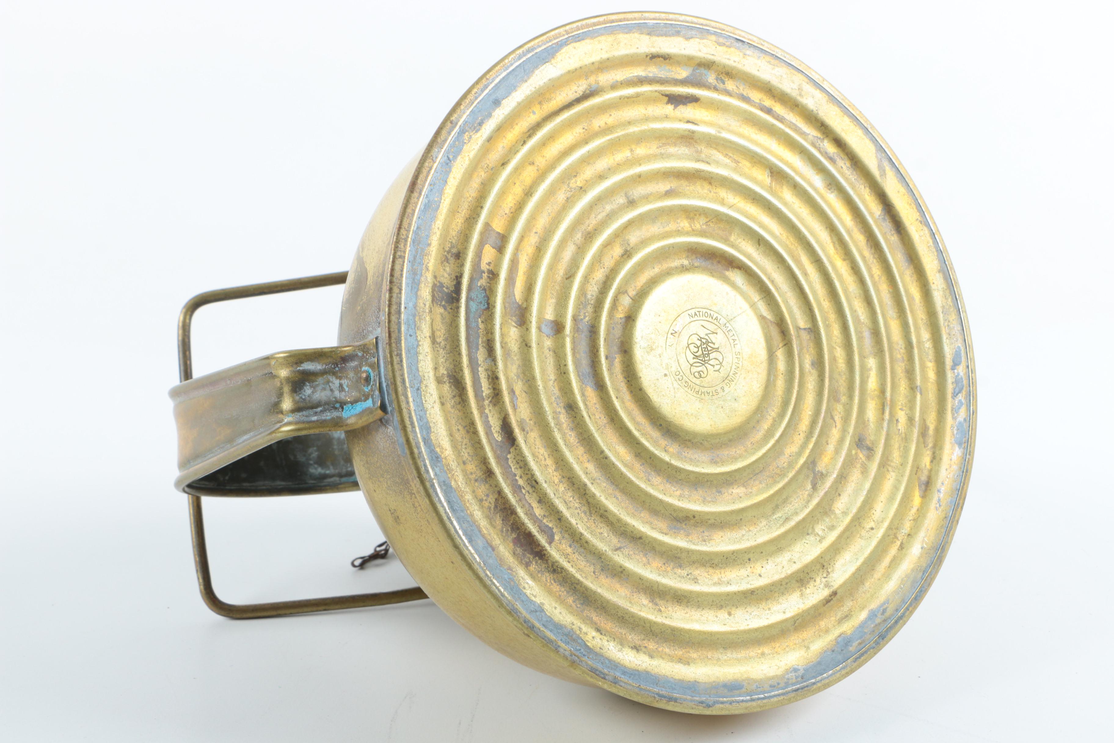 Marble Lazy Susan with Brass Oil Can