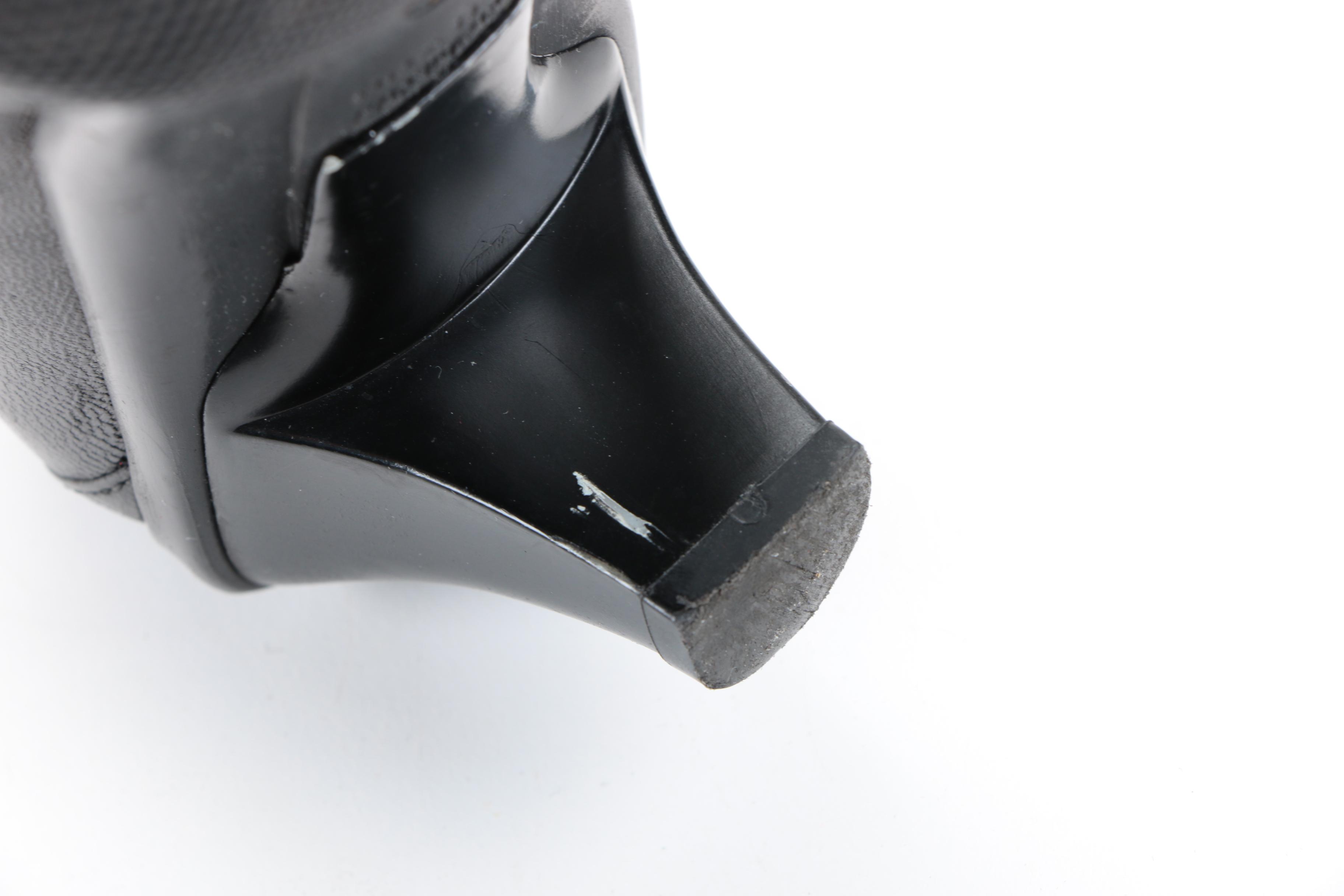 Prada Black Leather Mary Jane Heels