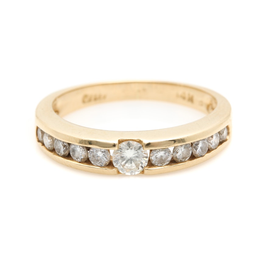 14K Yellow Gold Diamond Ring