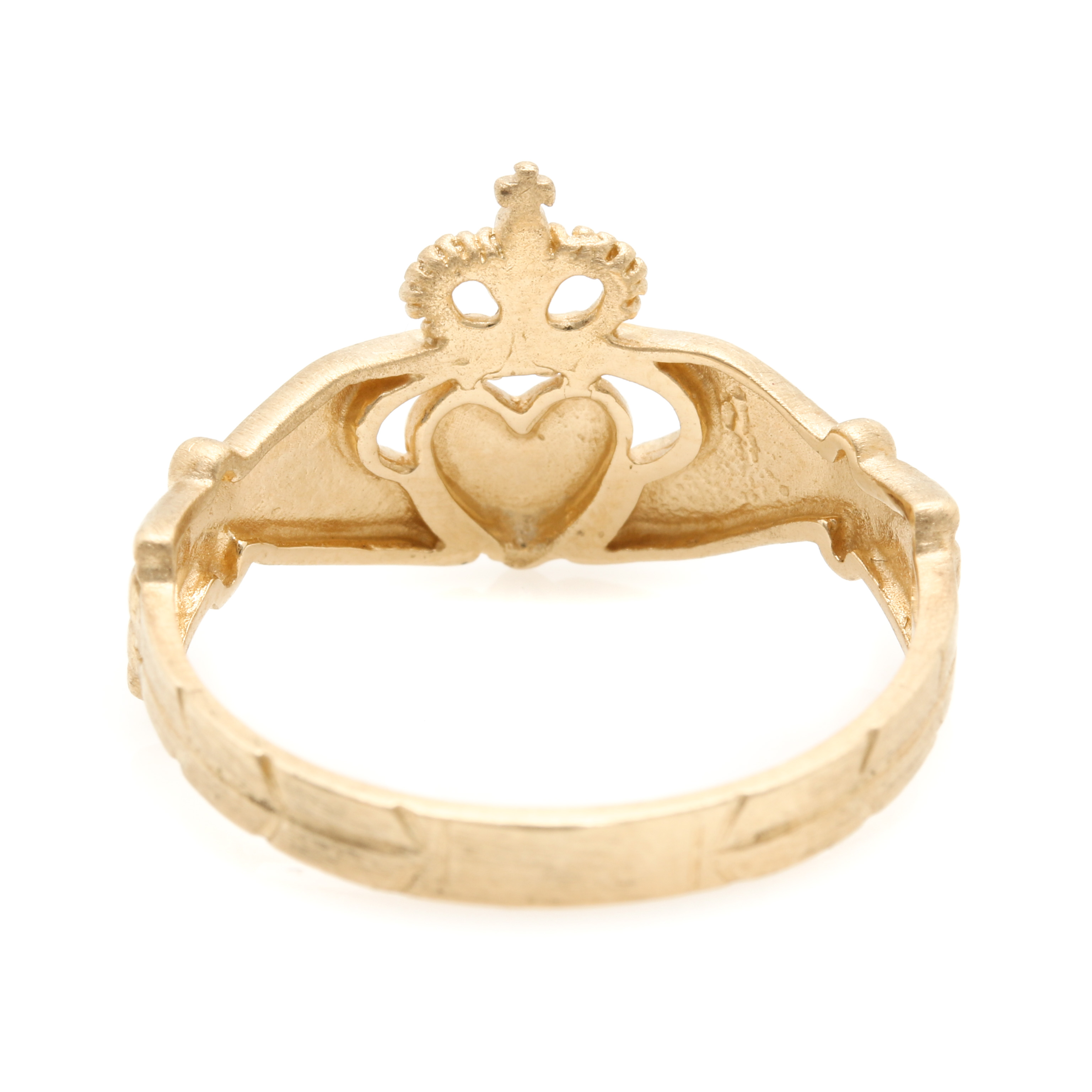 14K Yellow Gold Claddagh Ring